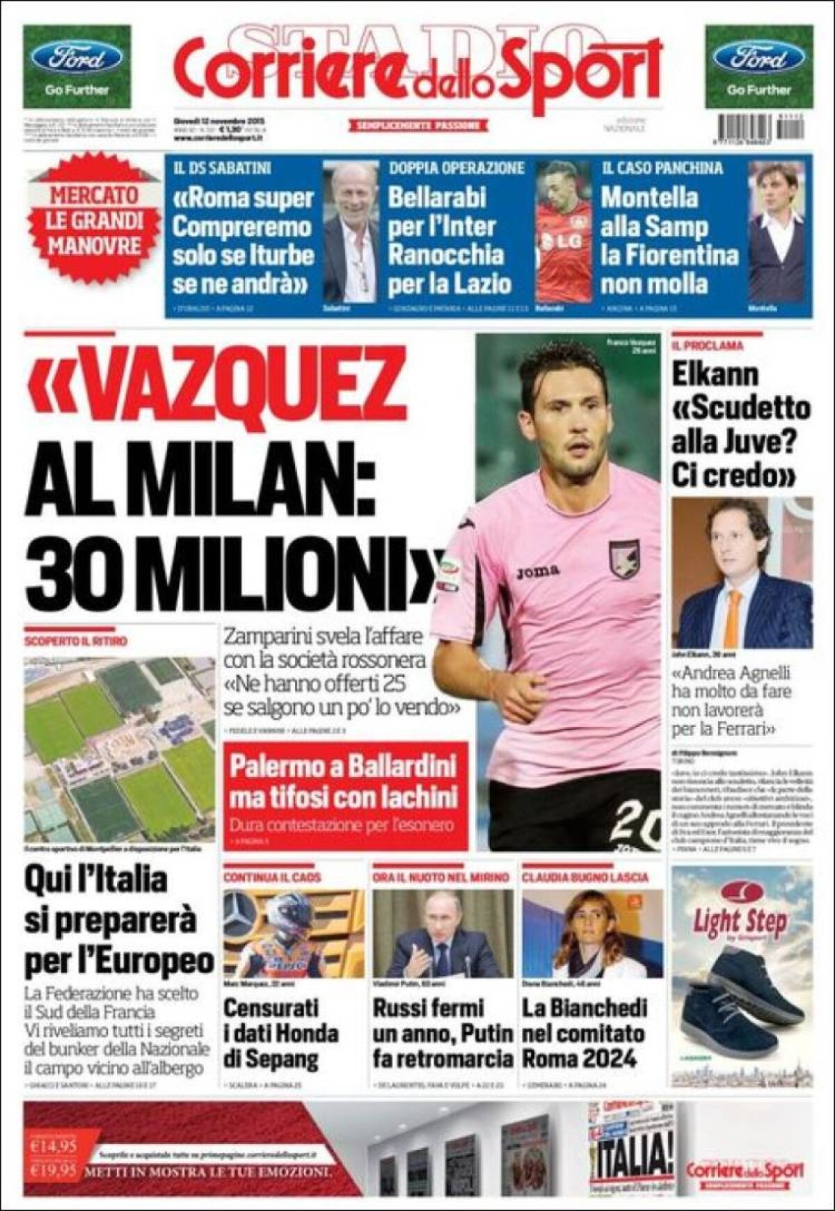 Ce scriu azi ziarele de sport din lume (12 noiembrie 2015)