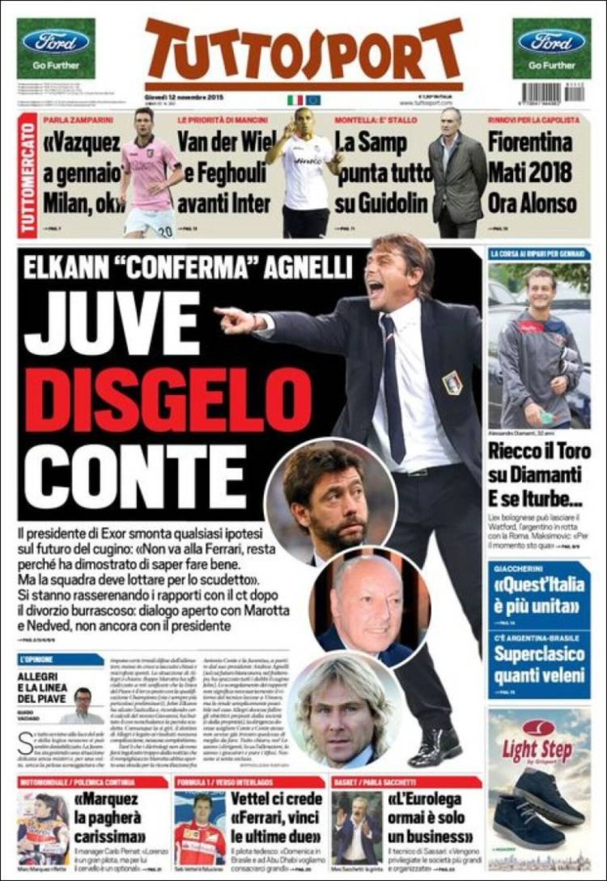 Ce scriu azi ziarele de sport din lume (12 noiembrie 2015)