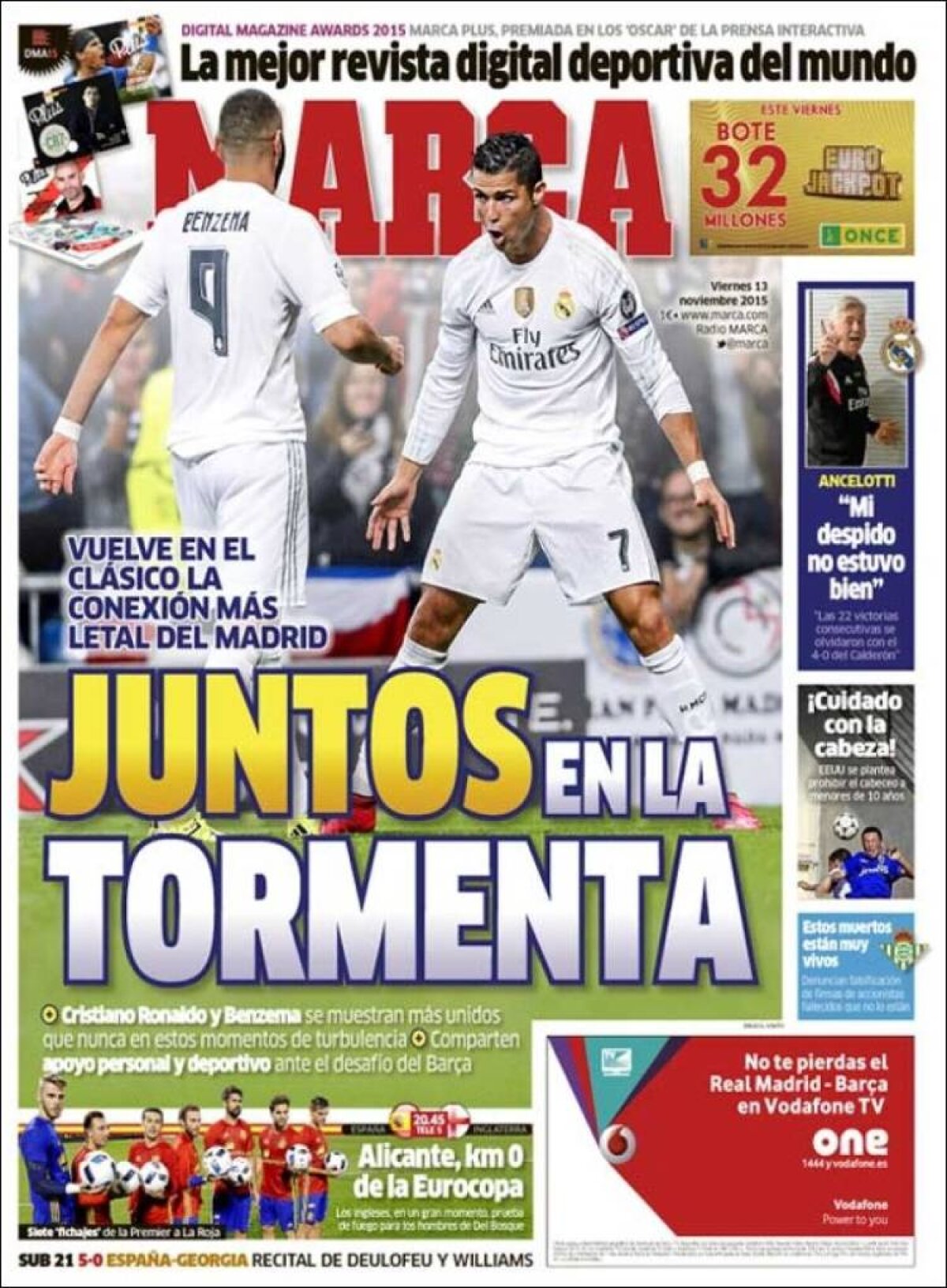 Ce scriu azi ziarele de sport din lume (13 noiembrie 2015)