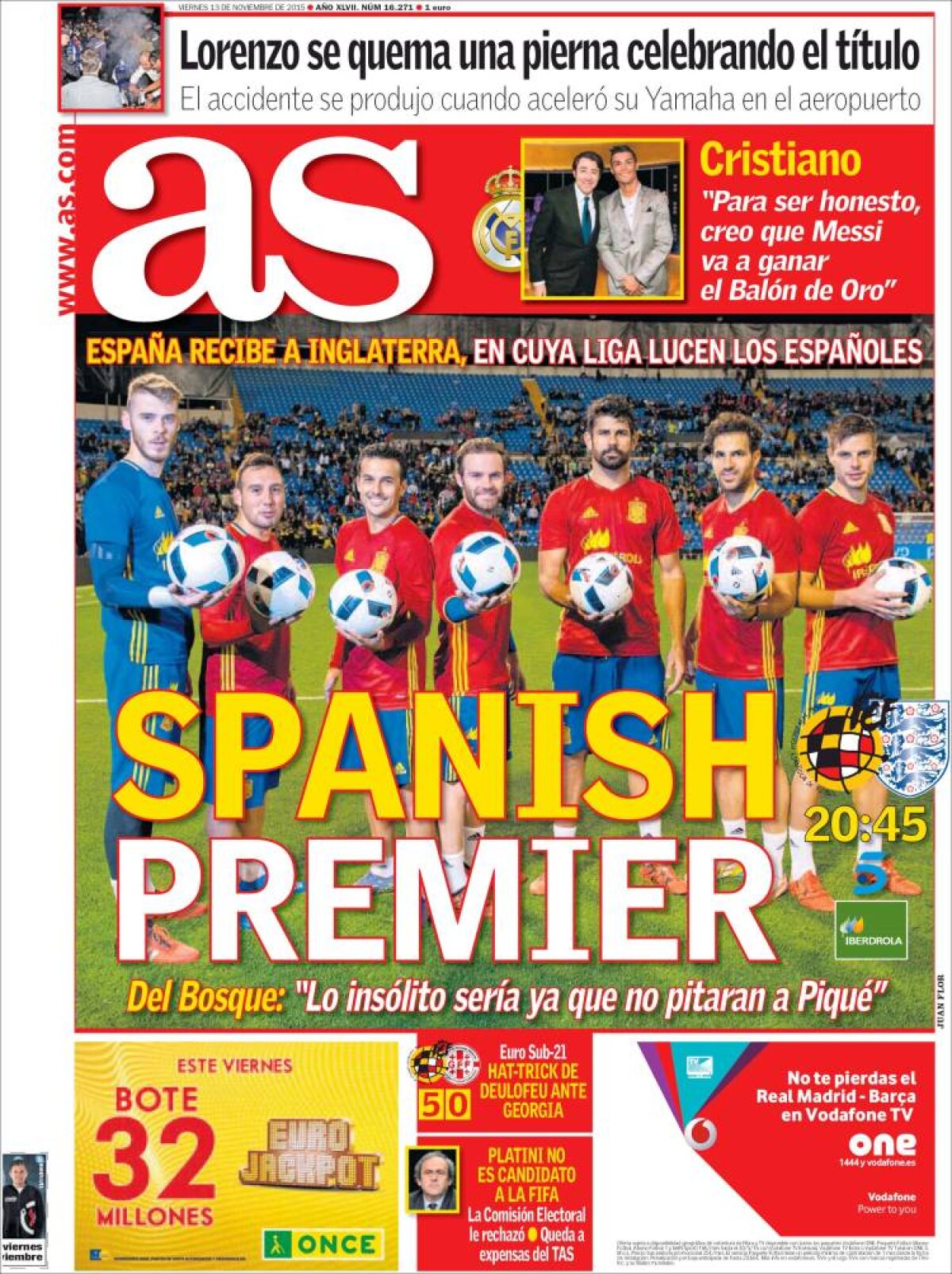 Ce scriu azi ziarele de sport din lume (13 noiembrie 2015)