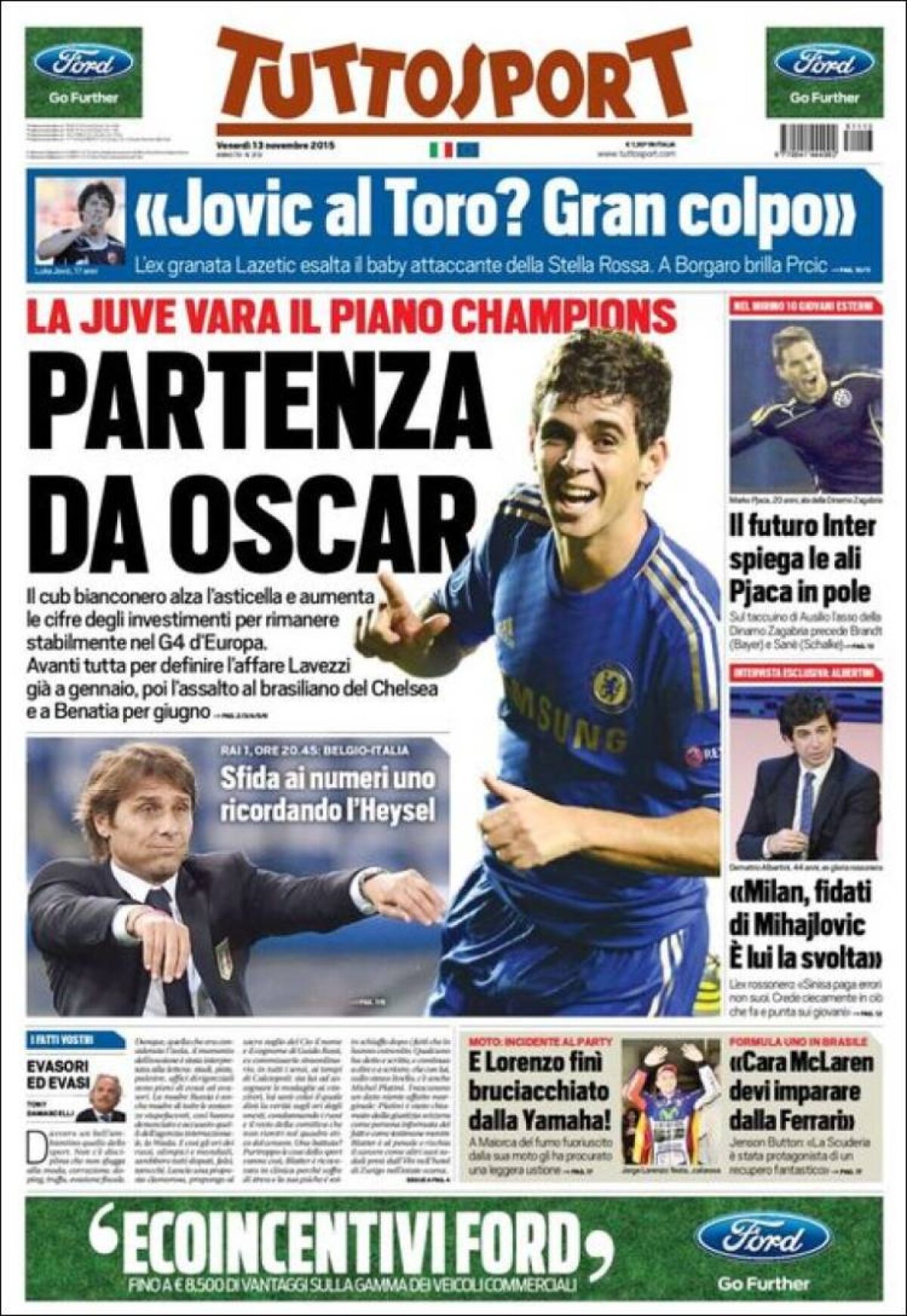 Ce scriu azi ziarele de sport din lume (13 noiembrie 2015)