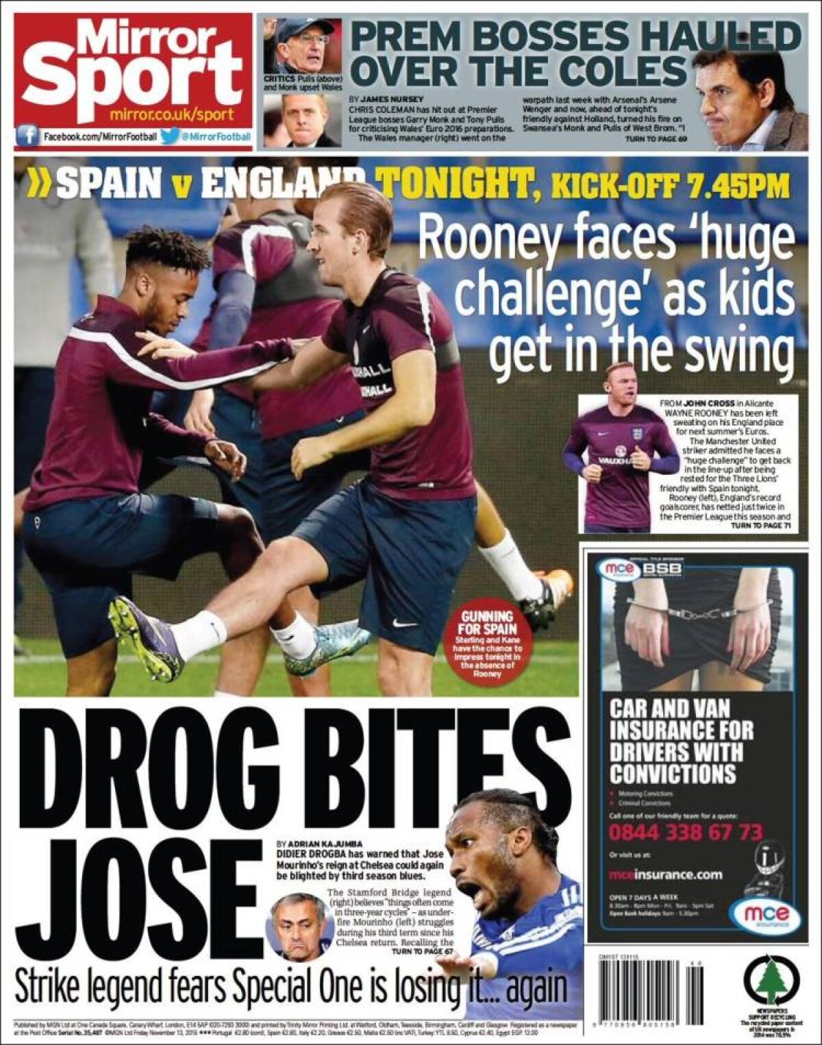 Ce scriu azi ziarele de sport din lume (13 noiembrie 2015)