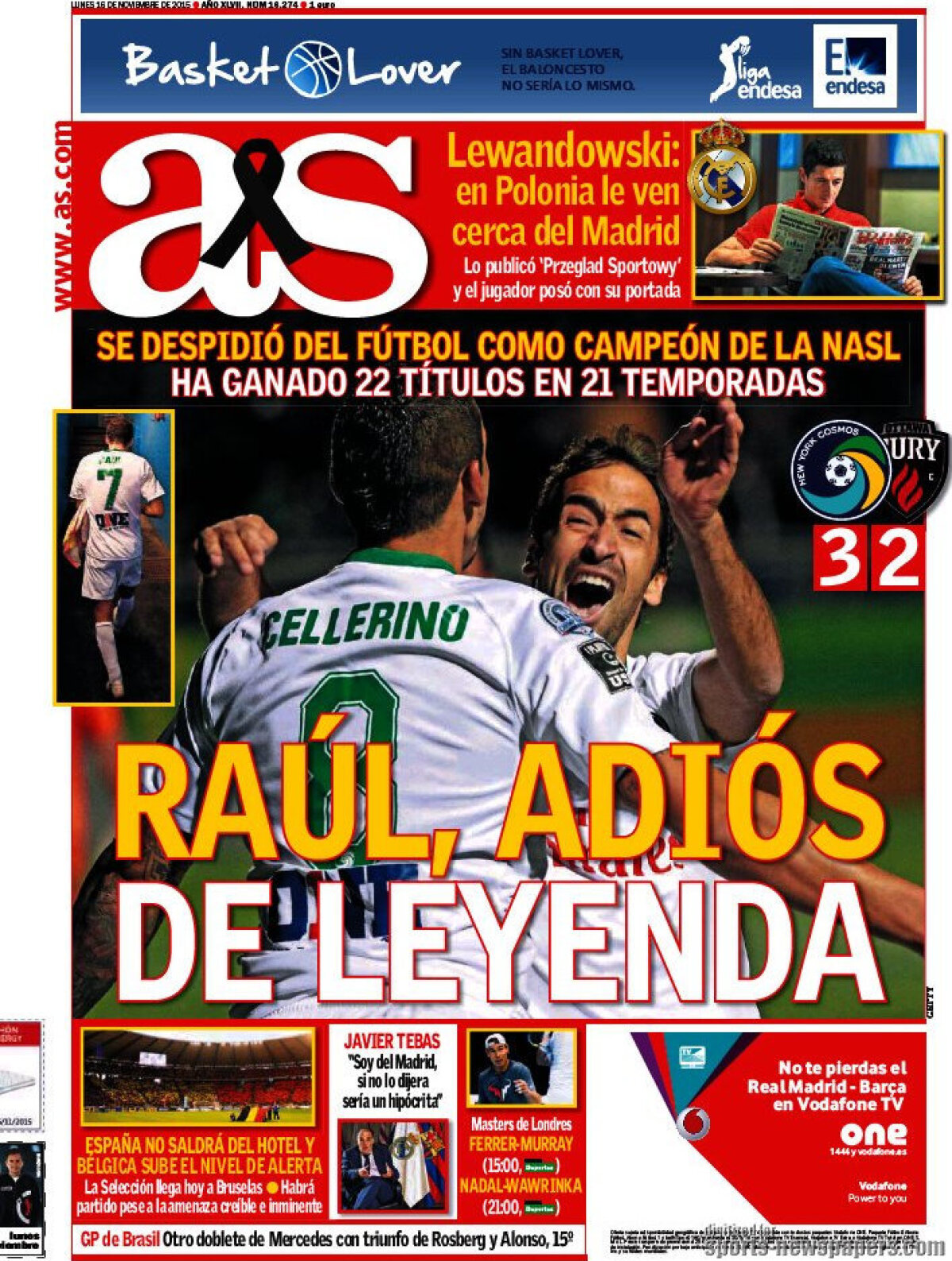 Ce scriu azi ziarele de sport din lume (16 noiembrie 2015)