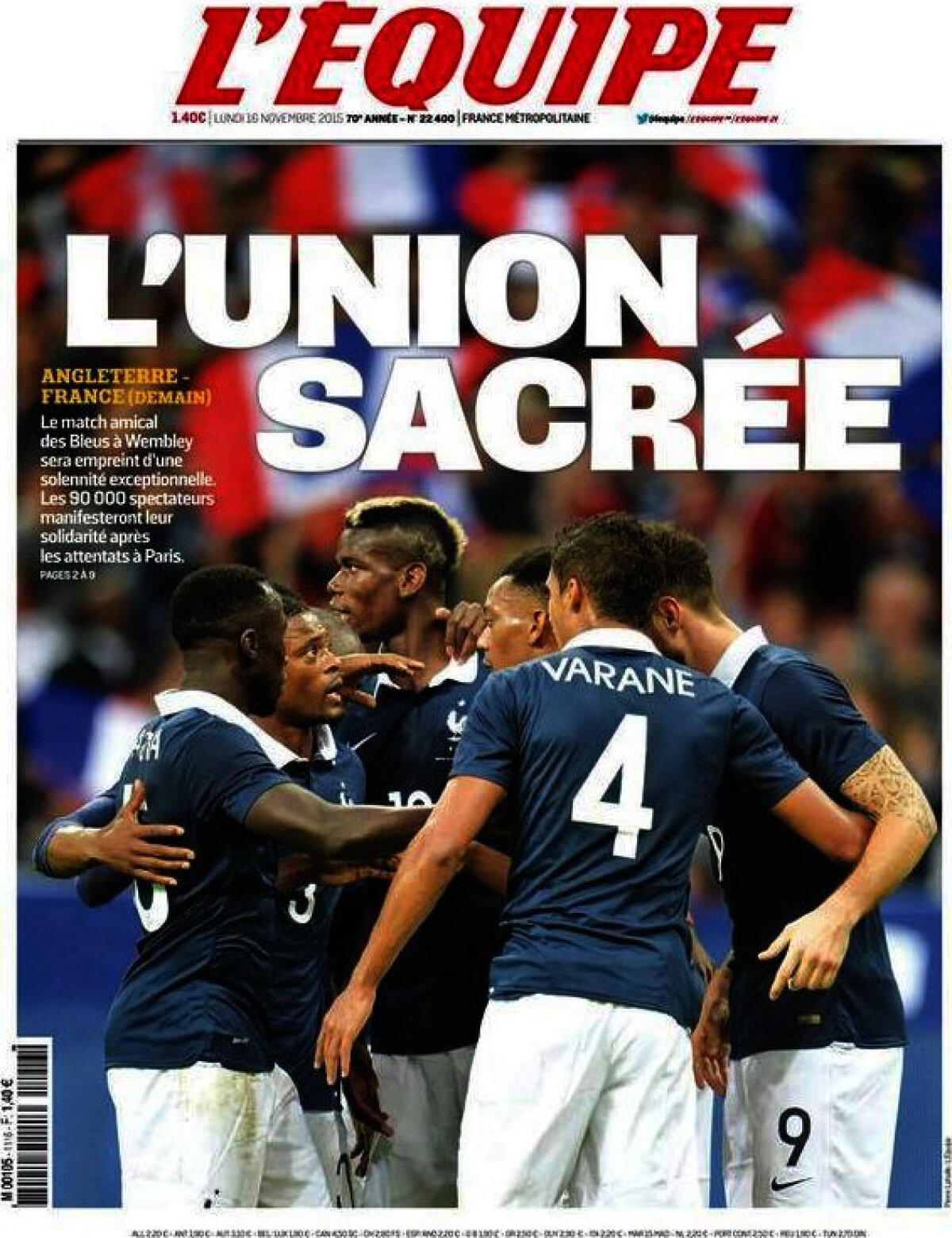 Ce scriu azi ziarele de sport din lume (16 noiembrie 2015)