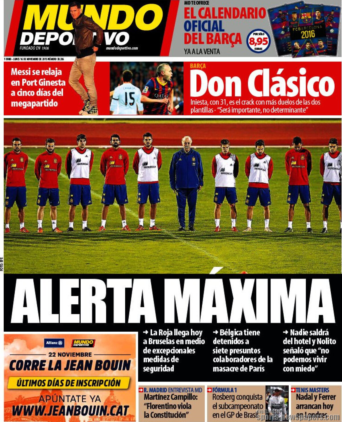 Ce scriu azi ziarele de sport din lume (16 noiembrie 2015)