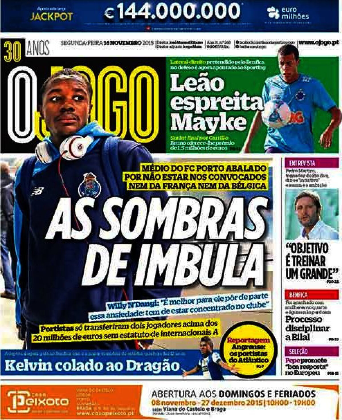 Ce scriu azi ziarele de sport din lume (16 noiembrie 2015)