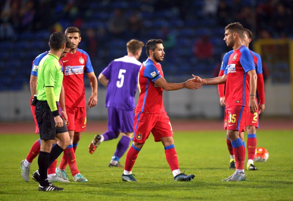 FOTO Chinuit » Steaua a cîștigat greu amicalul cu SCM Pitești, 1-0 » 3000 de oameni au asistat la meci