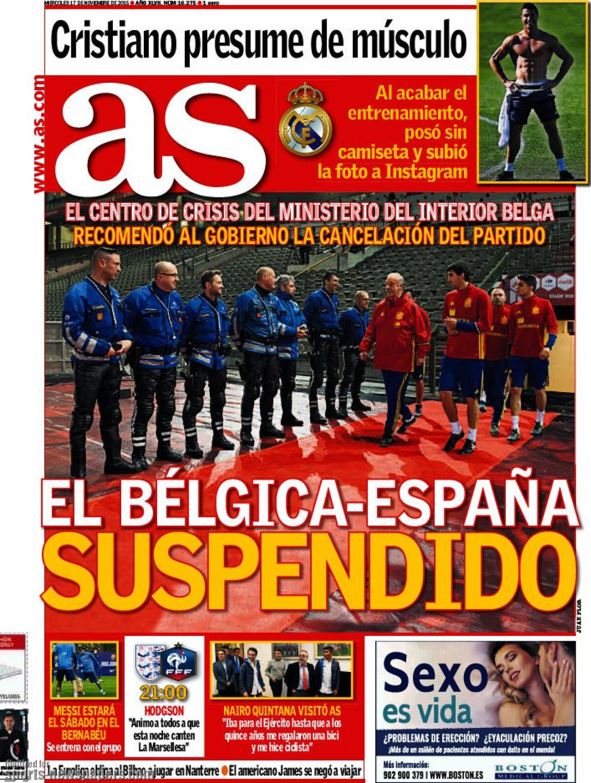 Ce scriu azi ziarele de sport din lume (18 noiembrie 2015)