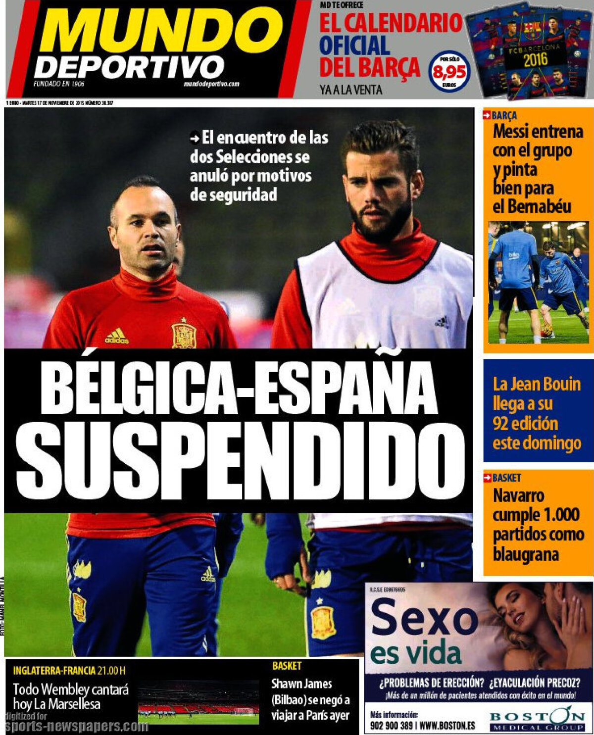 Ce scriu azi ziarele de sport din lume (18 noiembrie 2015)