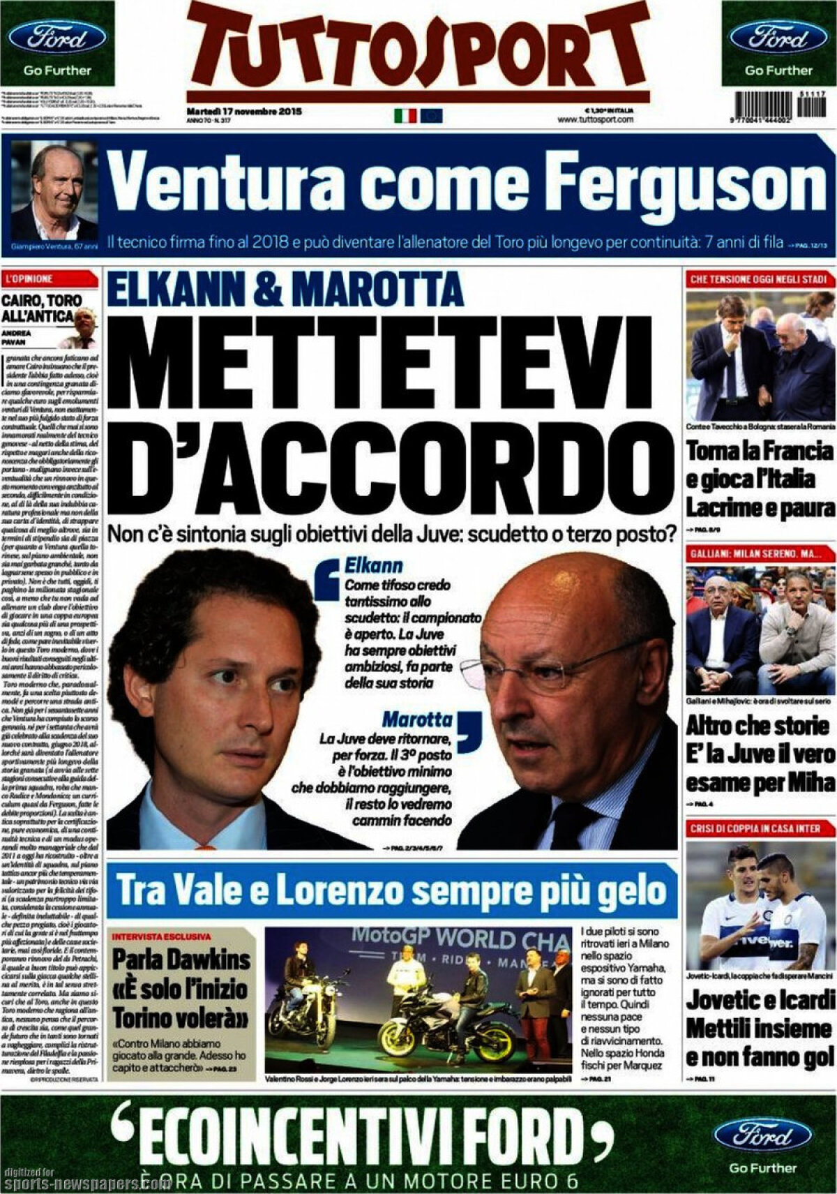 Ce scriu azi ziarele de sport din lume (18 noiembrie 2015)