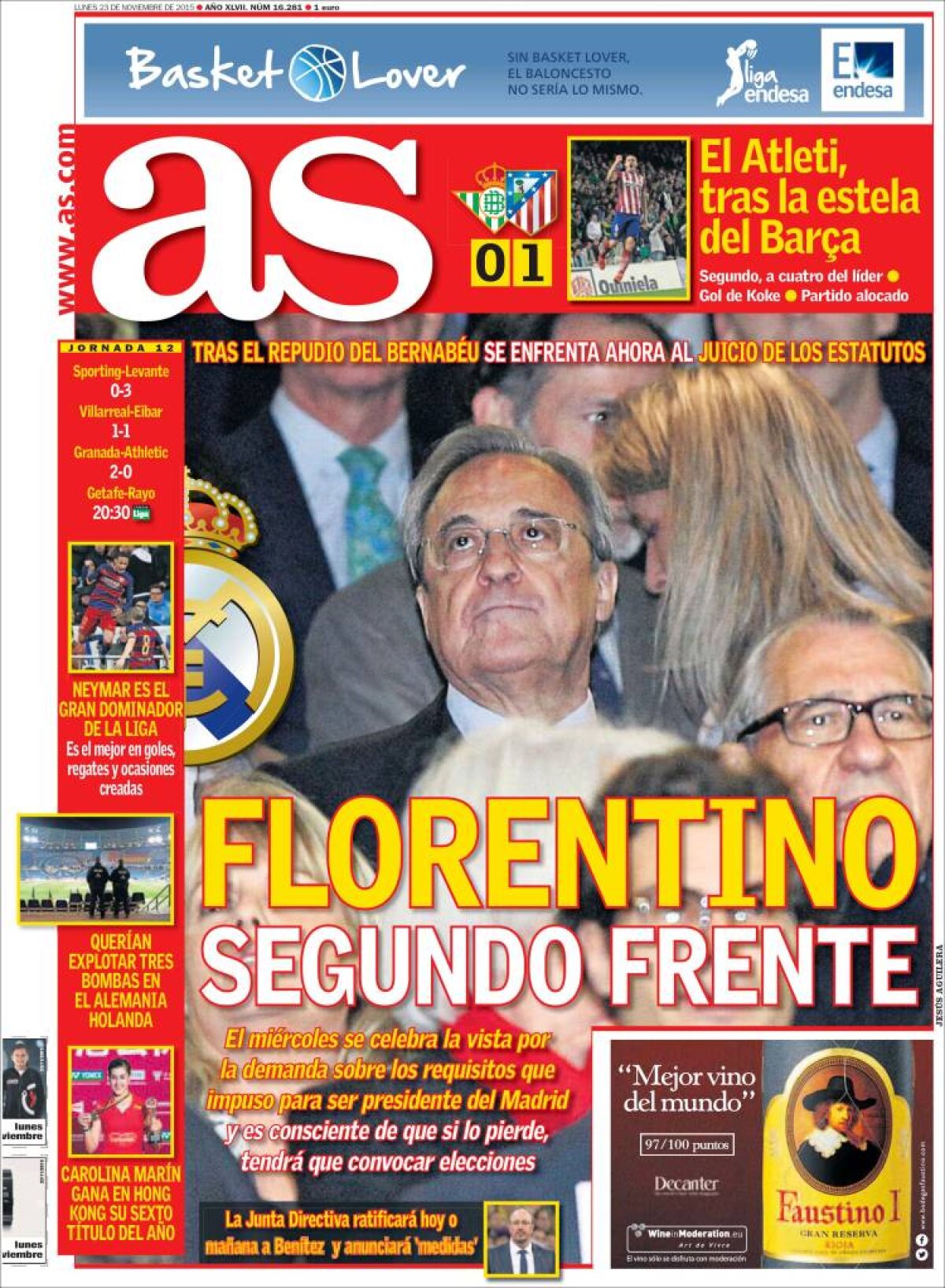 Ce scriu azi ziarele de sport din lume (23 noiembrie 2015)