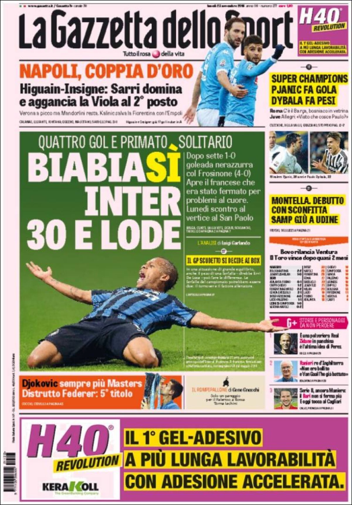 Ce scriu azi ziarele de sport din lume (23 noiembrie 2015)