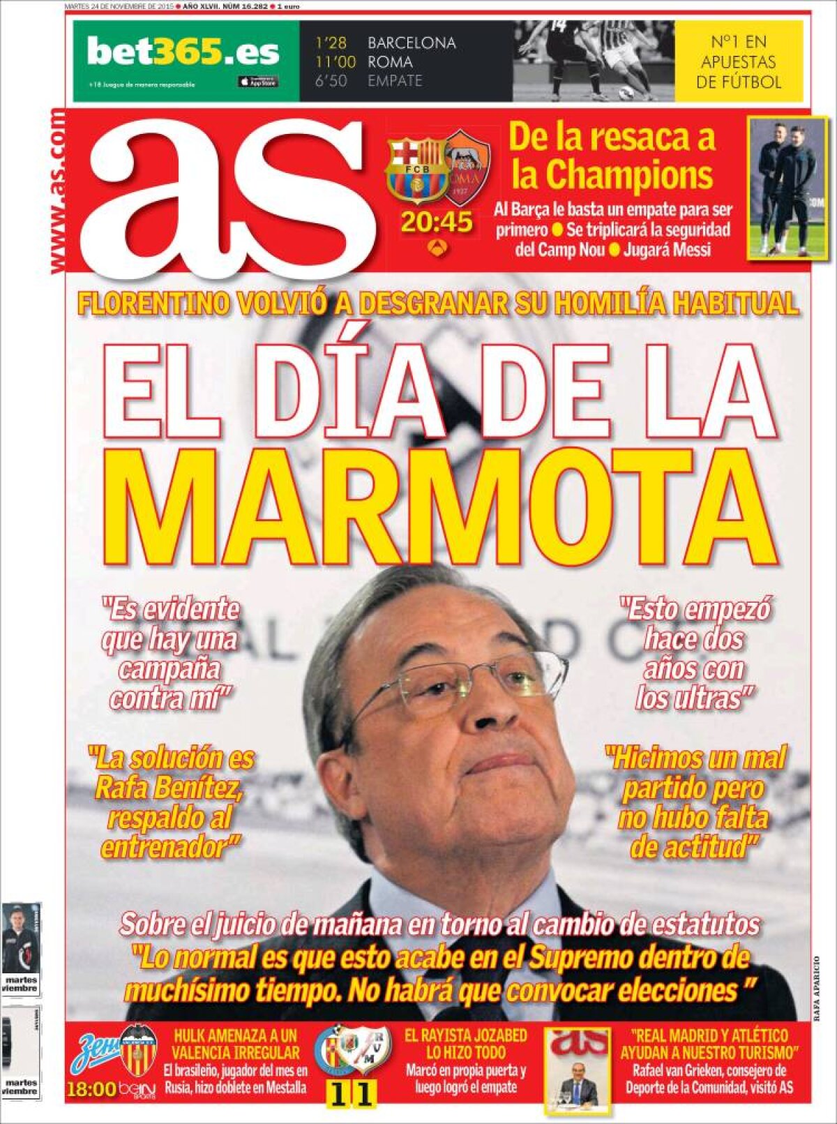 Ce scriu azi ziarele de sport din lume (24 noiembrie 2015)