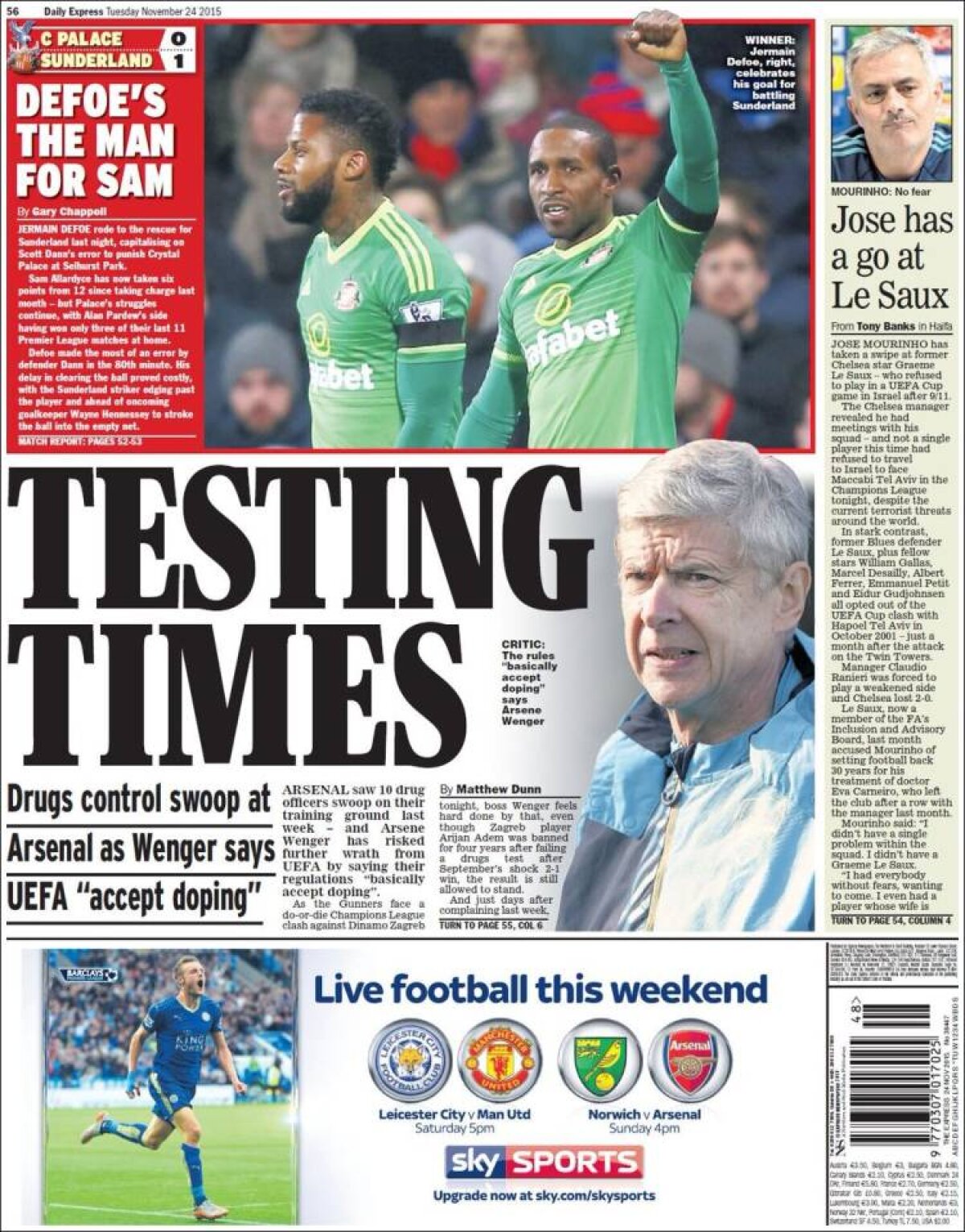 Ce scriu azi ziarele de sport din lume (24 noiembrie 2015)