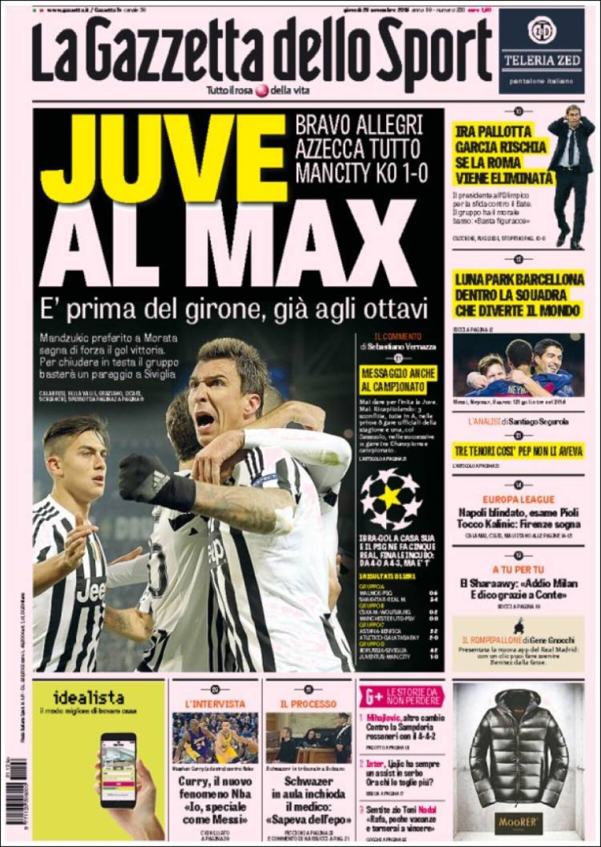 Ce scriu azi ziarele de sport din lume (26 noiembrie 2015)