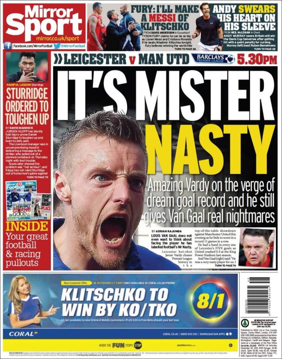 Ce scriu azi ziarele de sport din lume (29 noiembrie 2015)