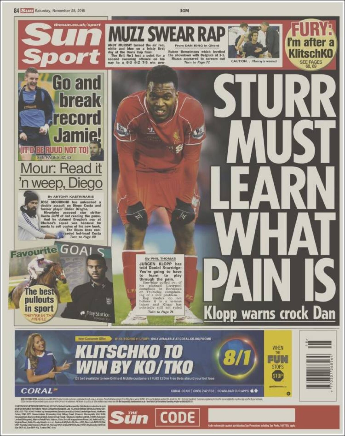 Ce scriu azi ziarele de sport din lume (29 noiembrie 2015)