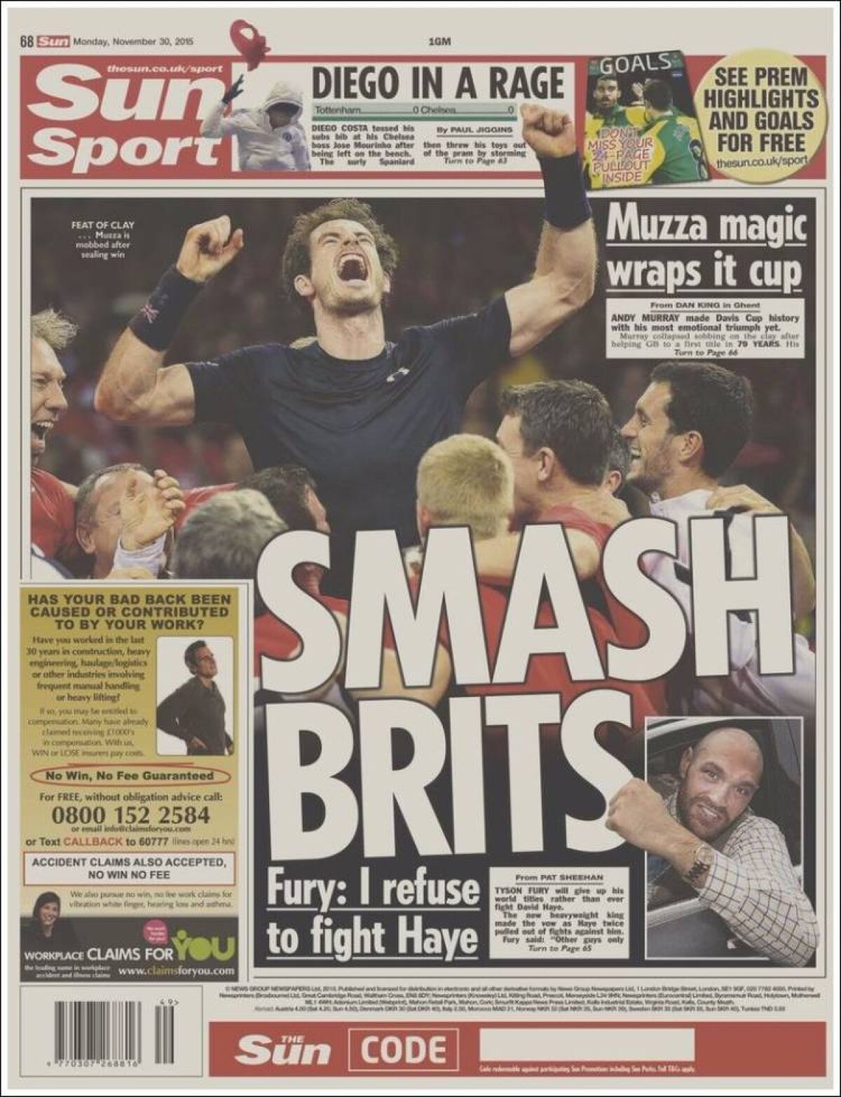 Ce scriu azi ziarele de sport din lume (30 noiembrie 2015)