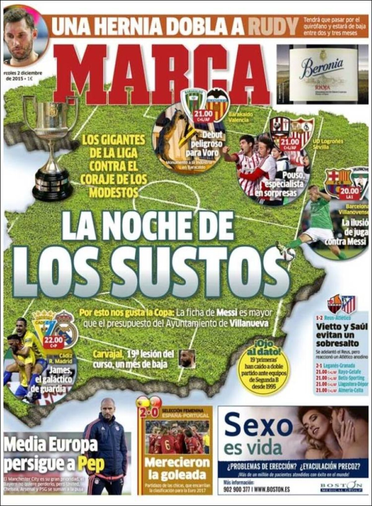 Ce scriu azi ziarele de sport din lume (2 decembrie 2015)