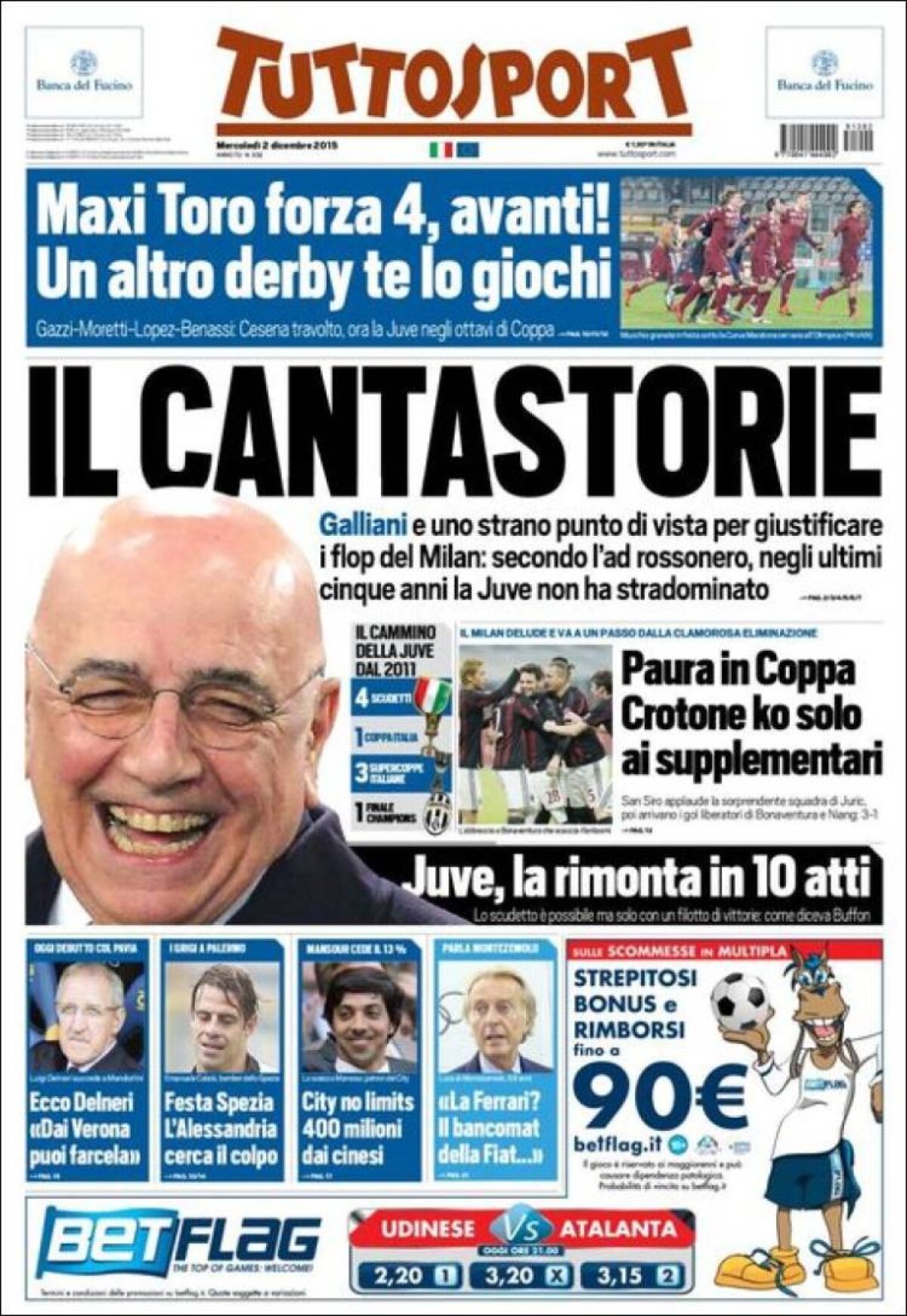 Ce scriu azi ziarele de sport din lume (2 decembrie 2015)