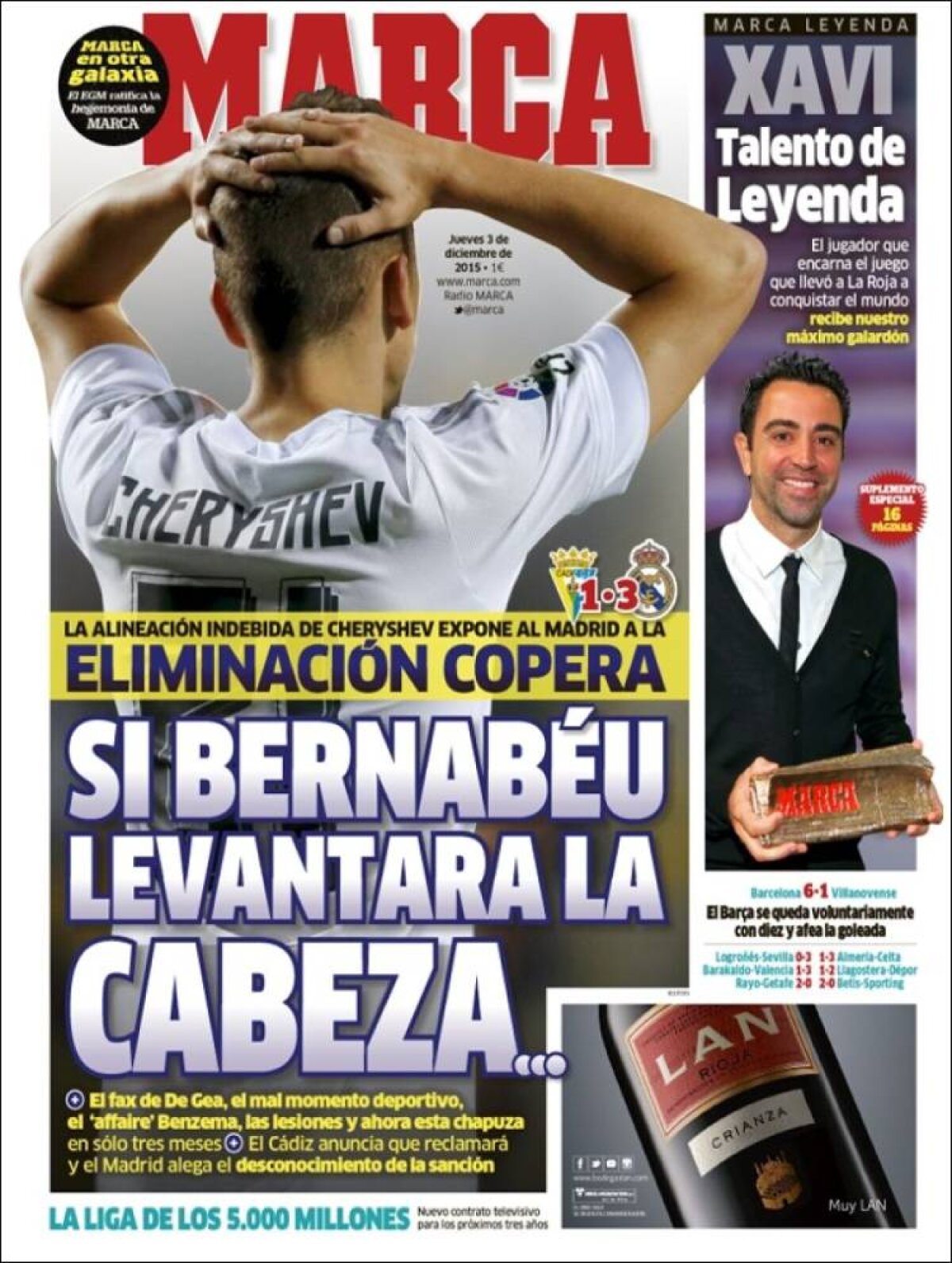 Ce scriu azi ziarele de sport din lume (3 decembrie 2015)