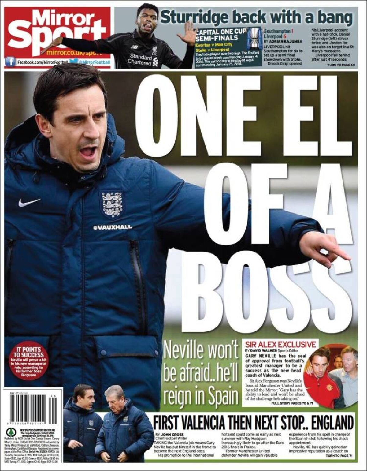 Ce scriu azi ziarele de sport din lume (3 decembrie 2015)