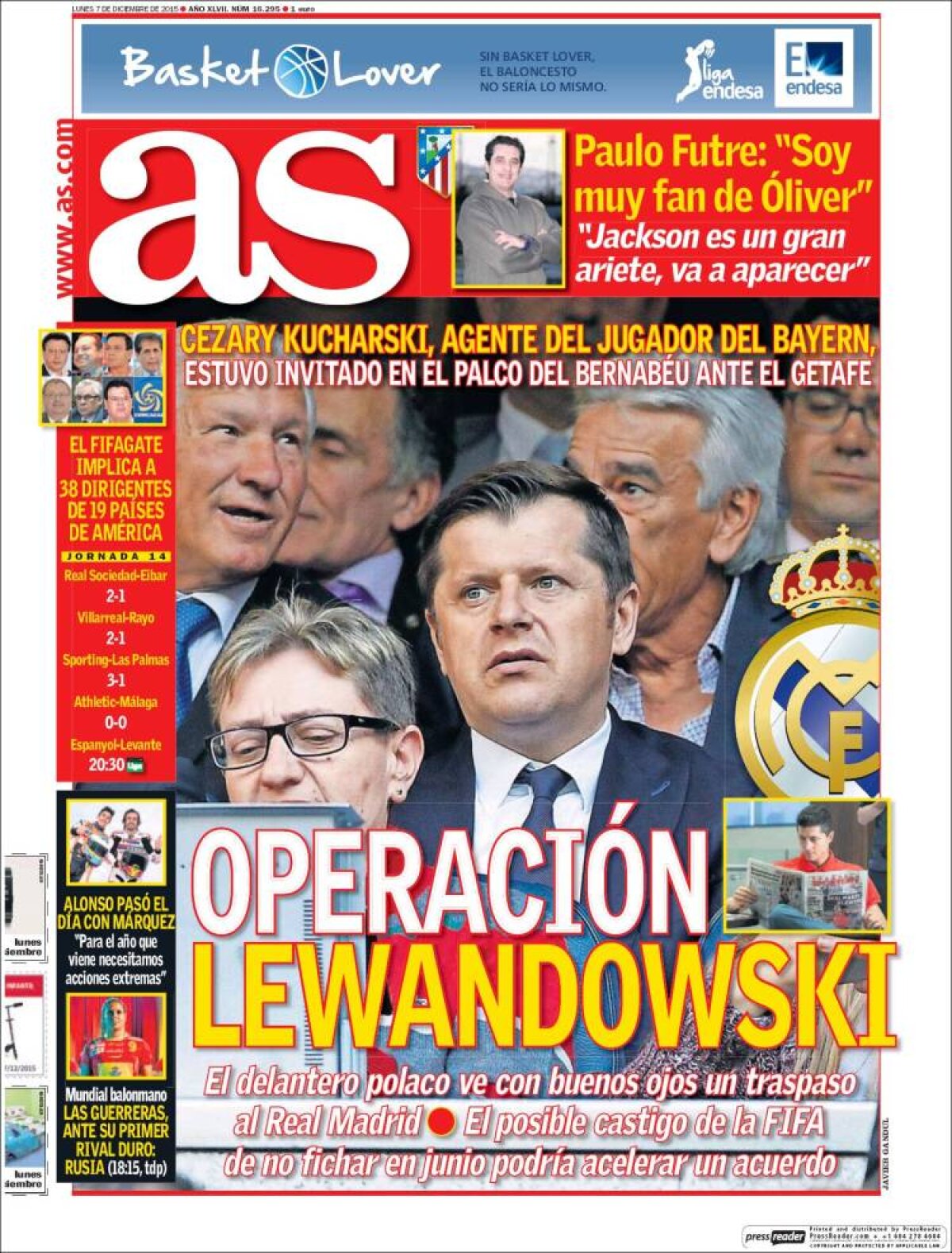 Ce scriu azi ziarele de sport din lume (7 decembrie 2015)