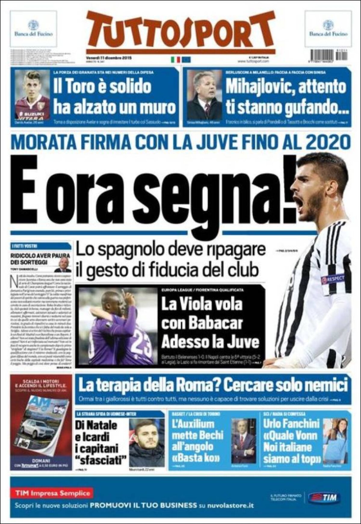 Ce scriu azi ziarele de sport din lume (11 decembrie 2015)