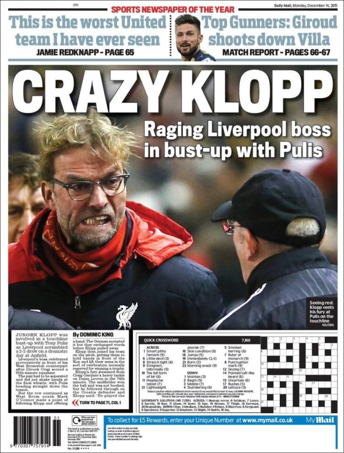 Ce scriu azi ziarele de sport din lume (14 decembrie 2015)