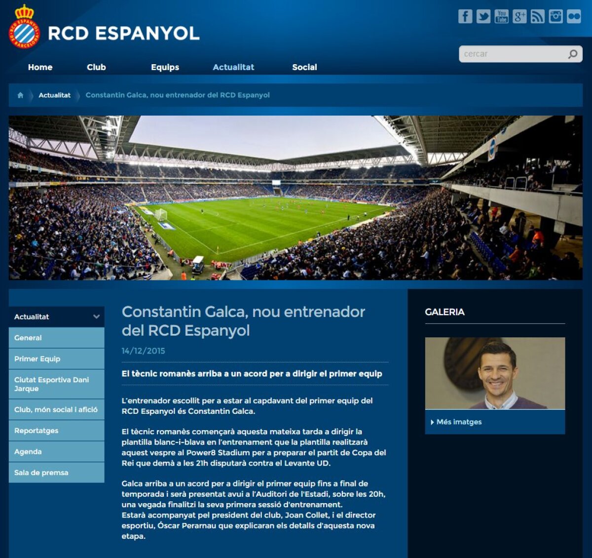 OFICIAL Gâlcă va antrena Espanyol Barcelona! Va fi prezentat în această seară