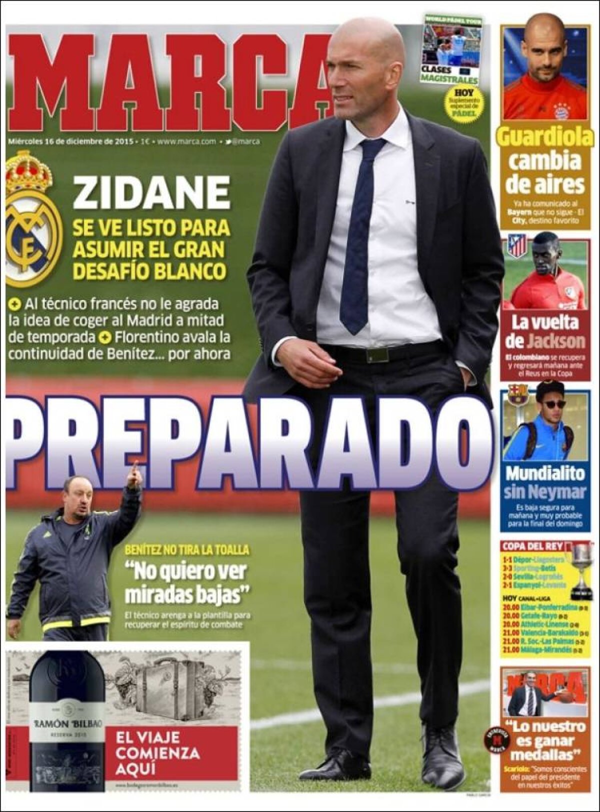 Ce scriu azi ziarele de sport din lume (16 decembrie 2015)