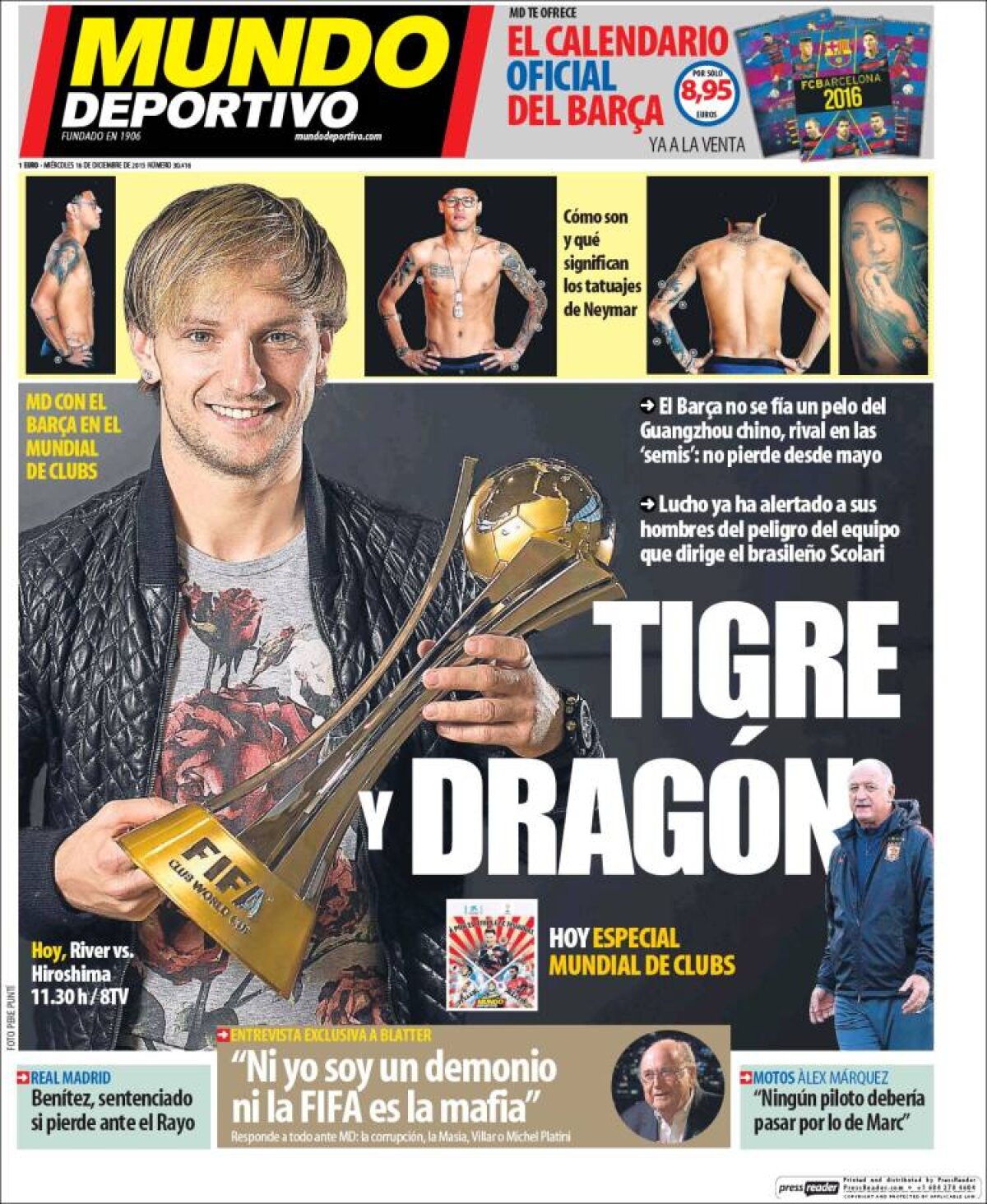 Ce scriu azi ziarele de sport din lume (16 decembrie 2015)