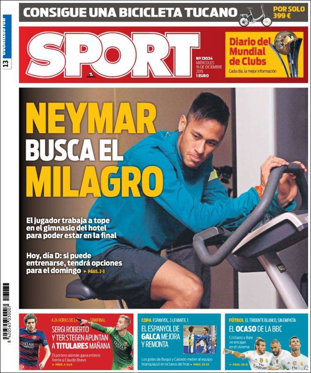 Ce scriu azi ziarele de sport din lume (16 decembrie 2015)