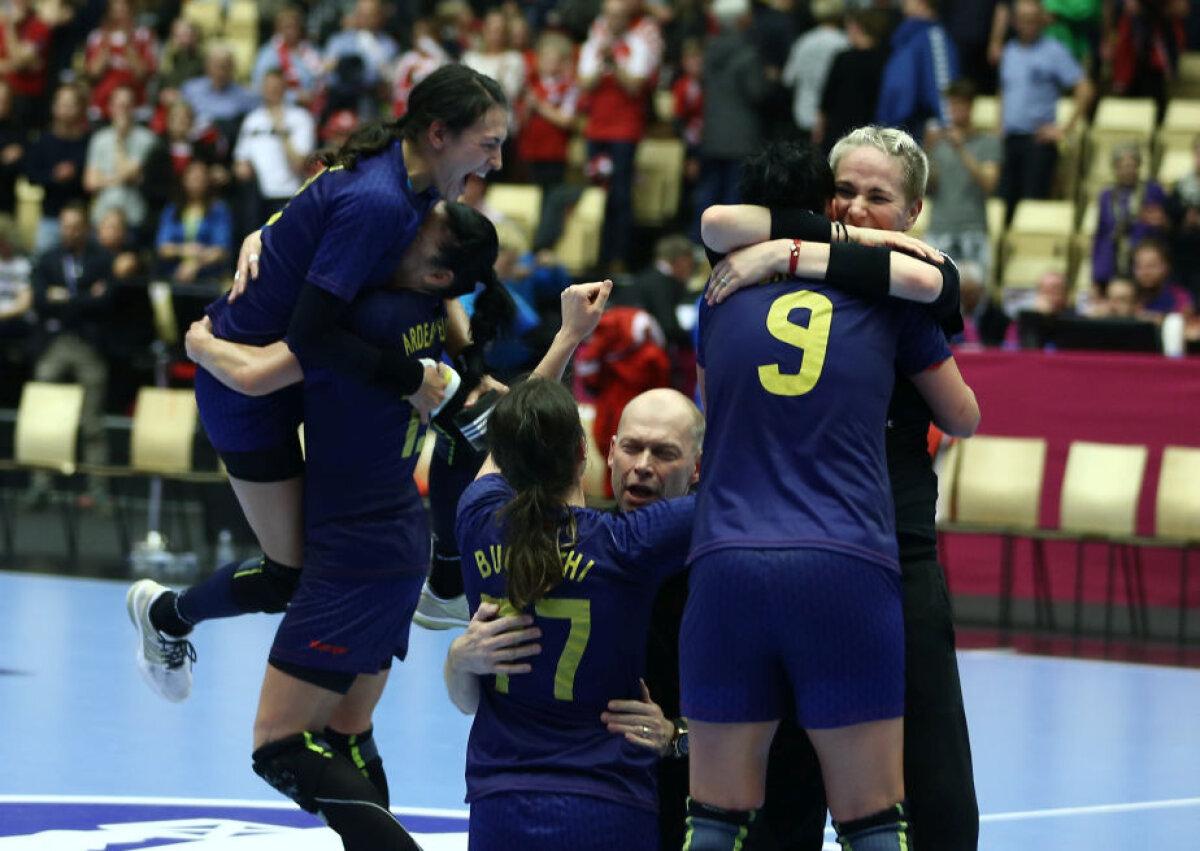 FOTO Calificare fantastică după o desfășurare dramatică » România a învins Danemarca în ultima secundă a prelungirilor și merge în semifinale » Ce adversar vom avea