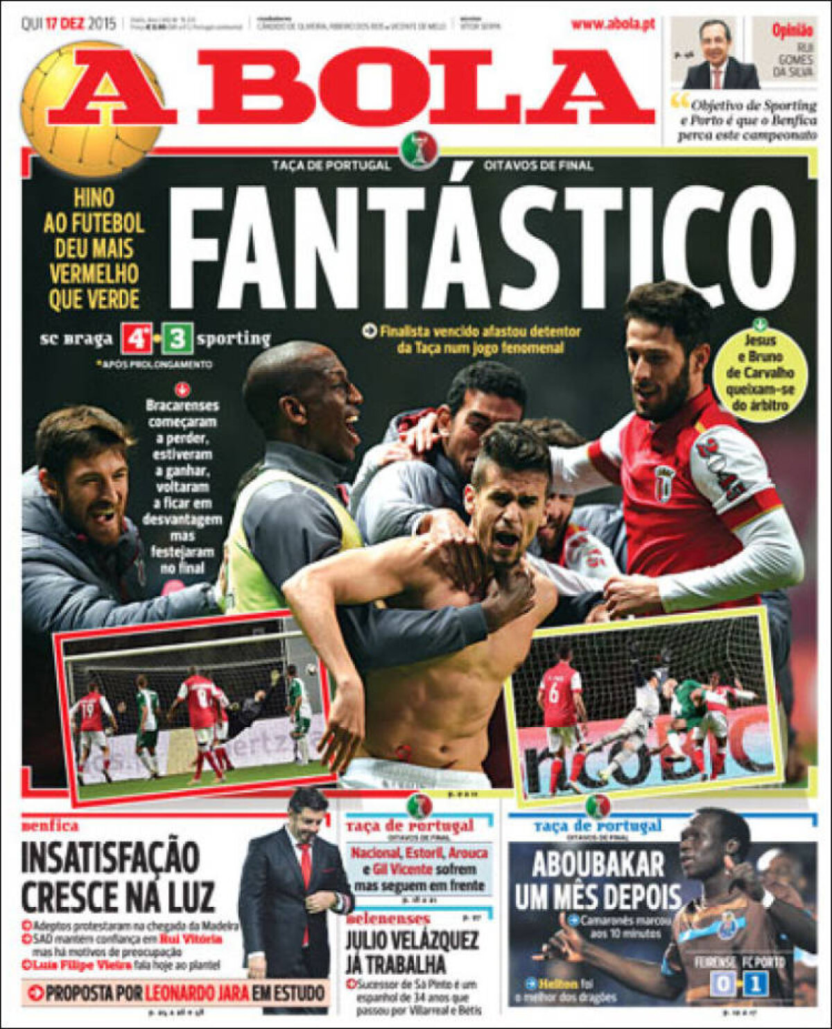 Ce scriu azi ziarele de sport din lume (17 decembrie 2015)