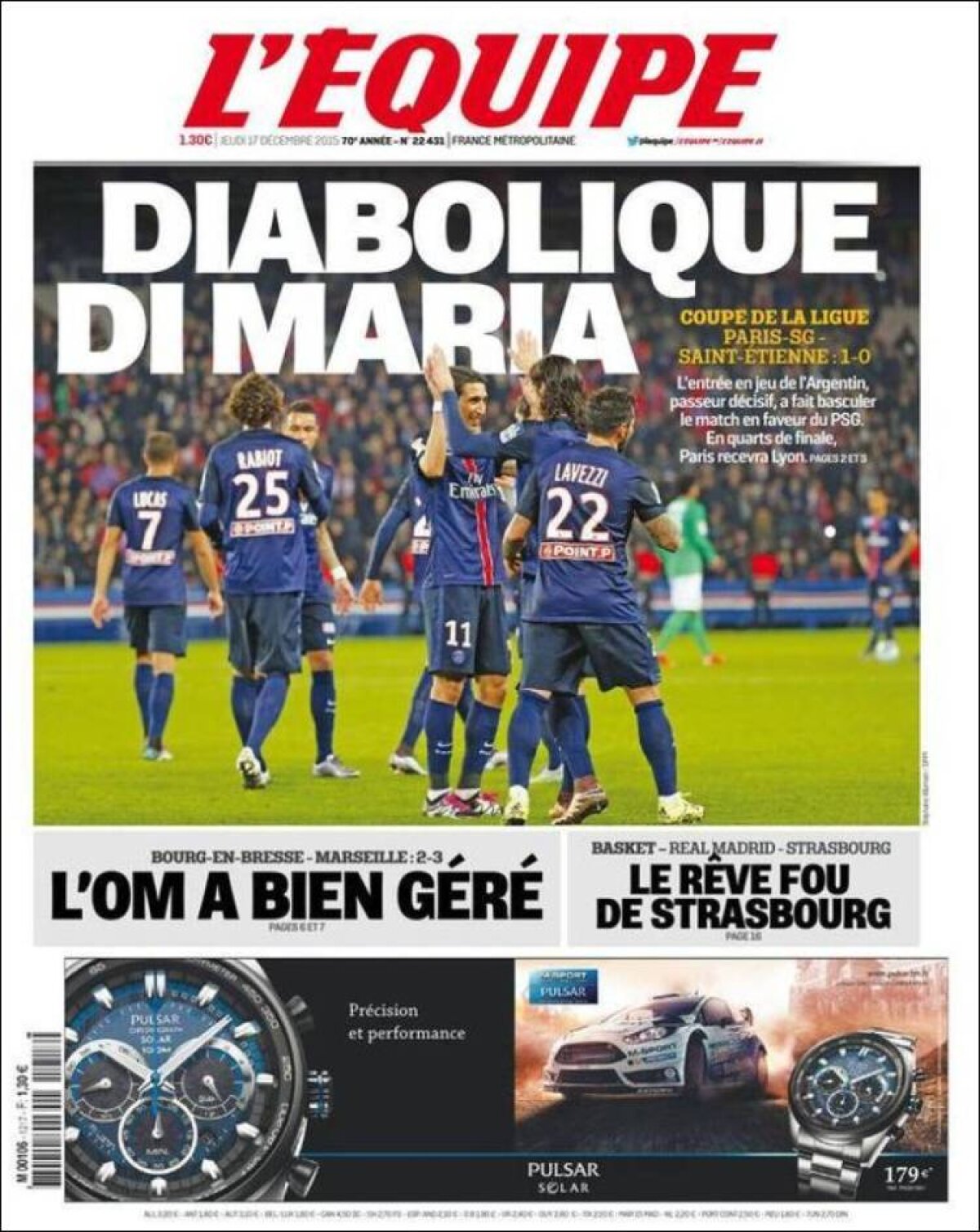 Ce scriu azi ziarele de sport din lume (17 decembrie 2015)