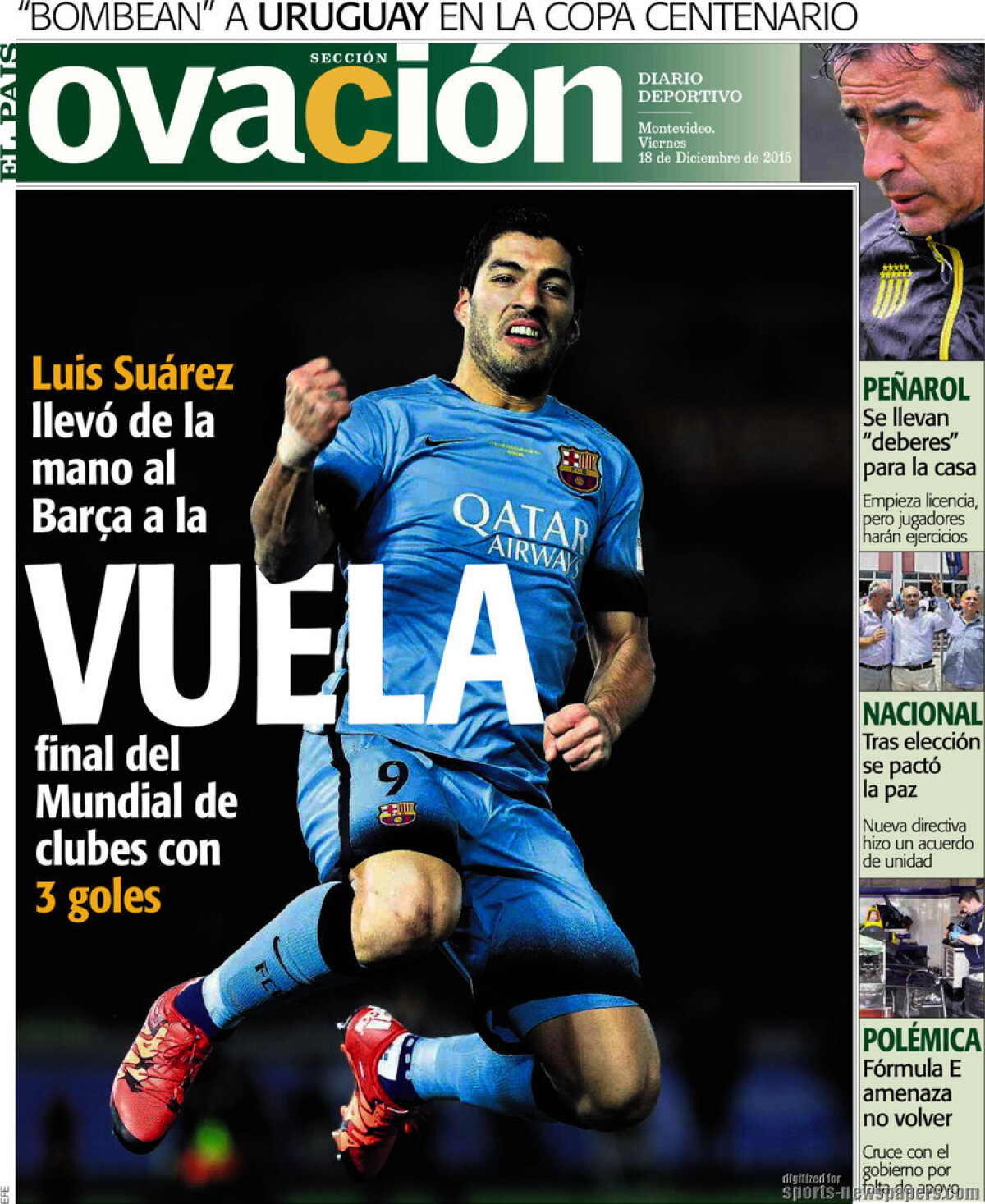 Ce scriu azi ziarele de sport din lume (18 decembrie 2015)