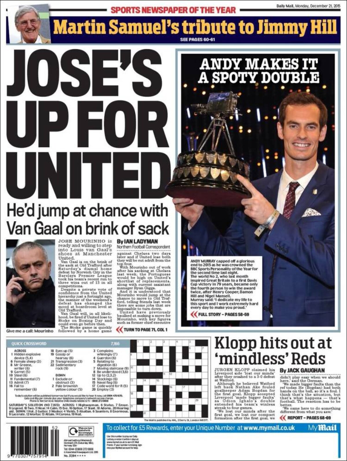 Ce scriu azi ziarele de sport din lume (21 decembrie 2015) 