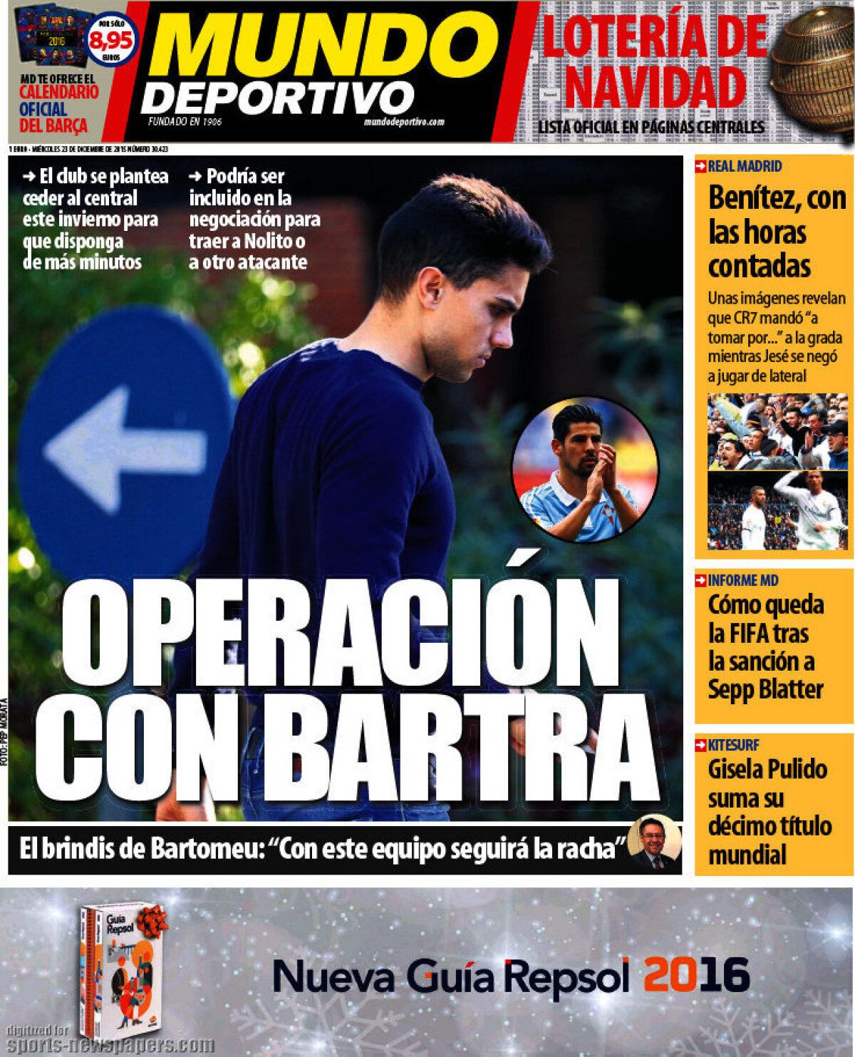 Ce scriu azi ziarele de sport din lume (23 decembrie 2015) 