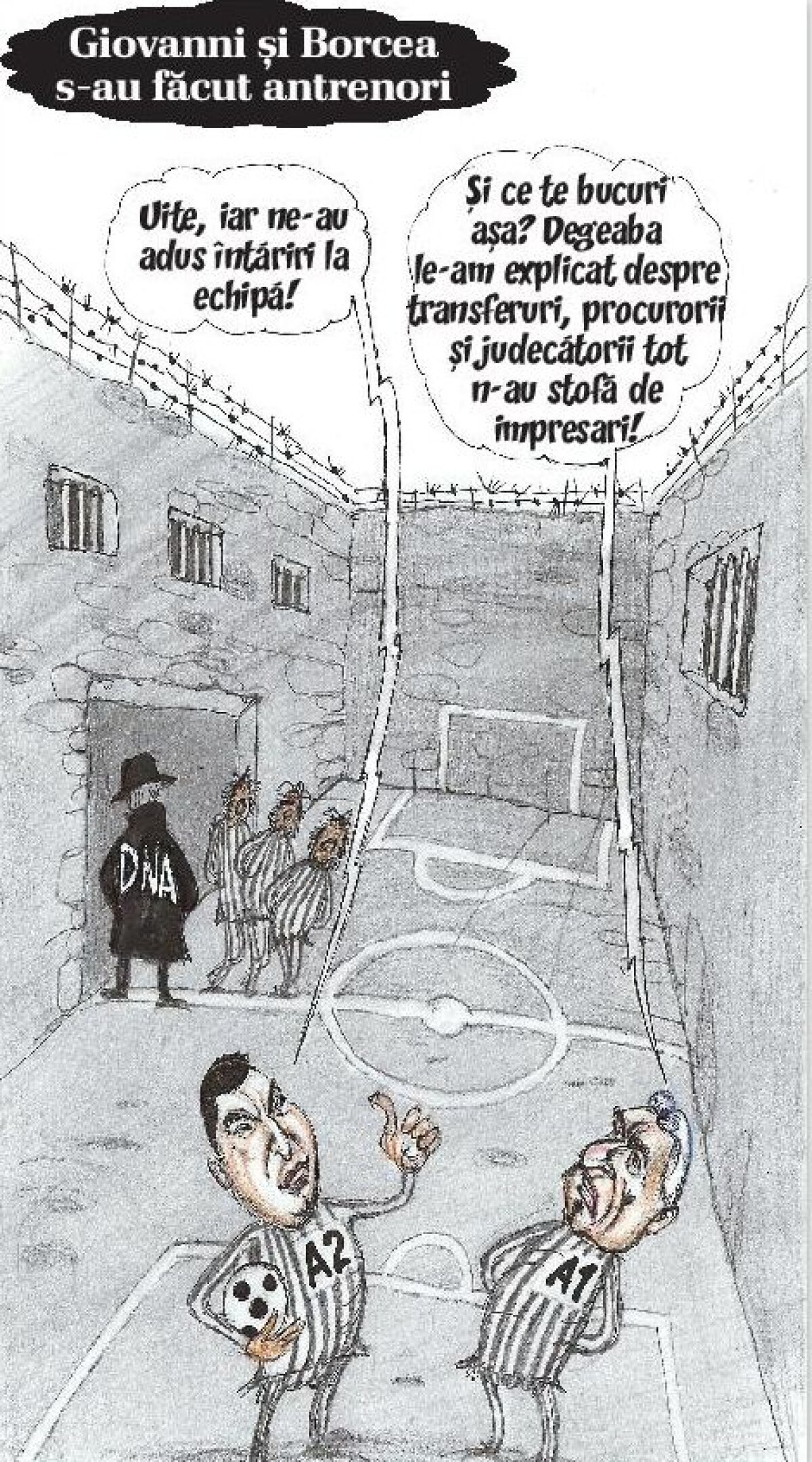 FOTO Fotbalul, între brutărie și librărie » Primul episod al celor mai tari caricaturi realizate de Emil Mierlă în 2015