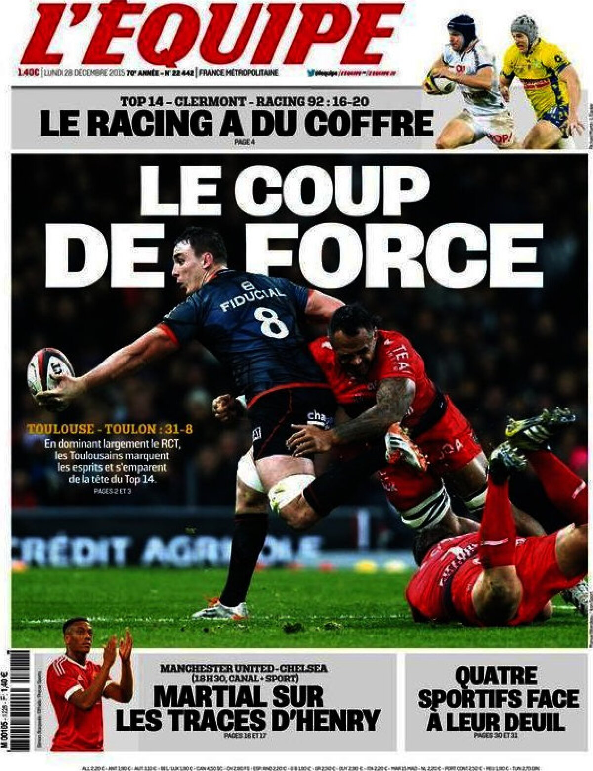 Ce scriu azi ziarele de sport din lume (28 decembrie 2015)