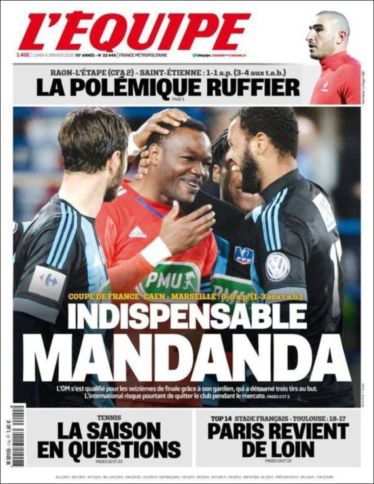 Ce scriu azi ziarele de sport din lume (4 ianuarie 2016)