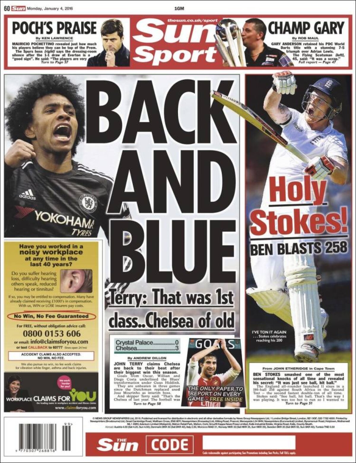 Ce scriu azi ziarele de sport din lume (4 ianuarie 2016)