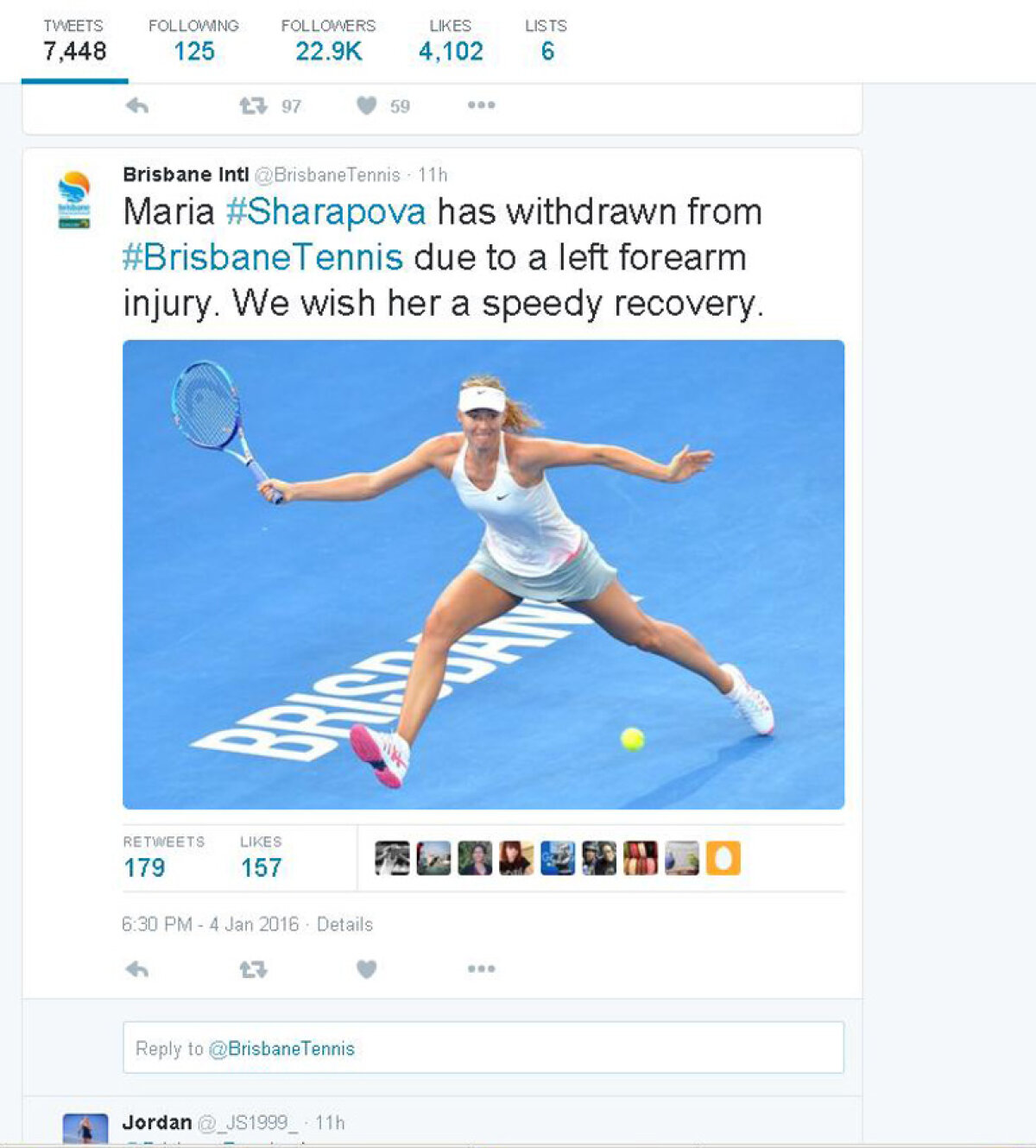 Înţepături fără nume » Halep şi Şarapova s-au retras de la Brisbane, Errani a luat foc pe Twitter. Cronologia evenimentelor