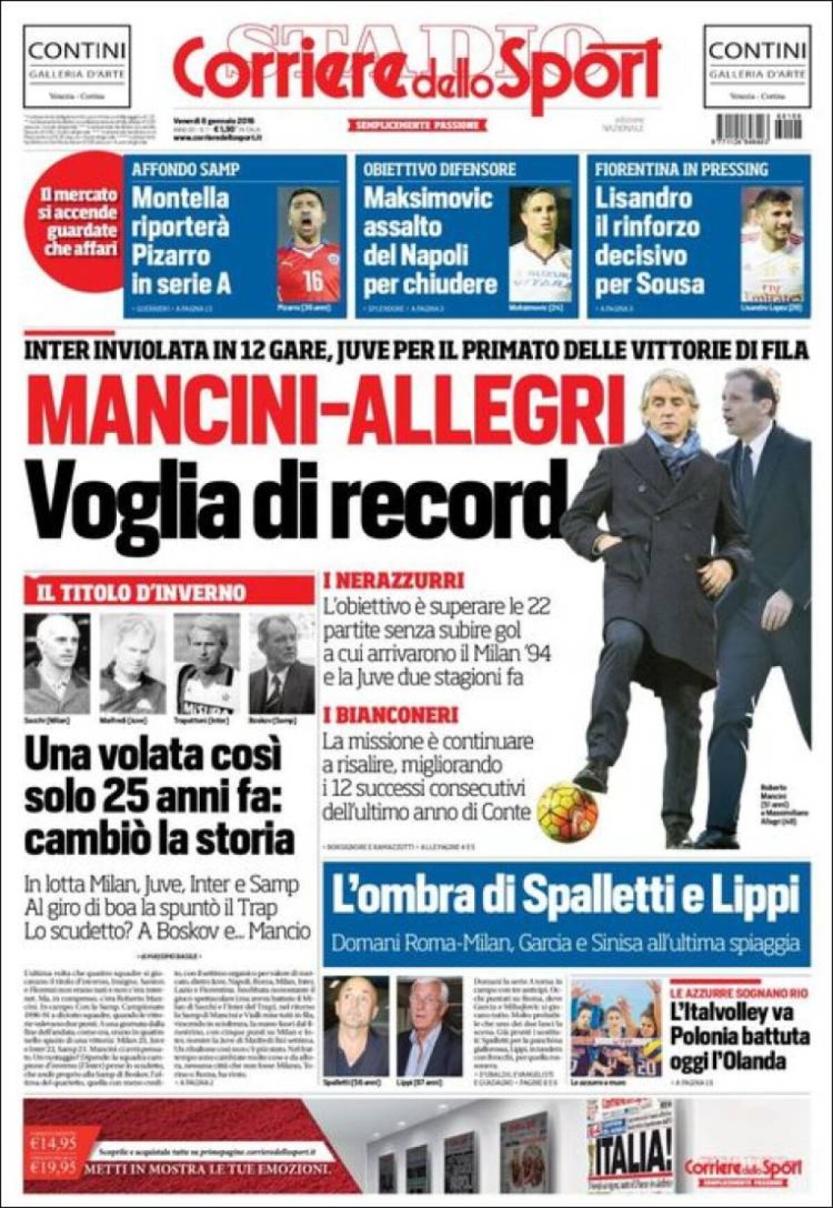 Ce scriu azi ziarele de sport din lume (8 ianuarie 2016)