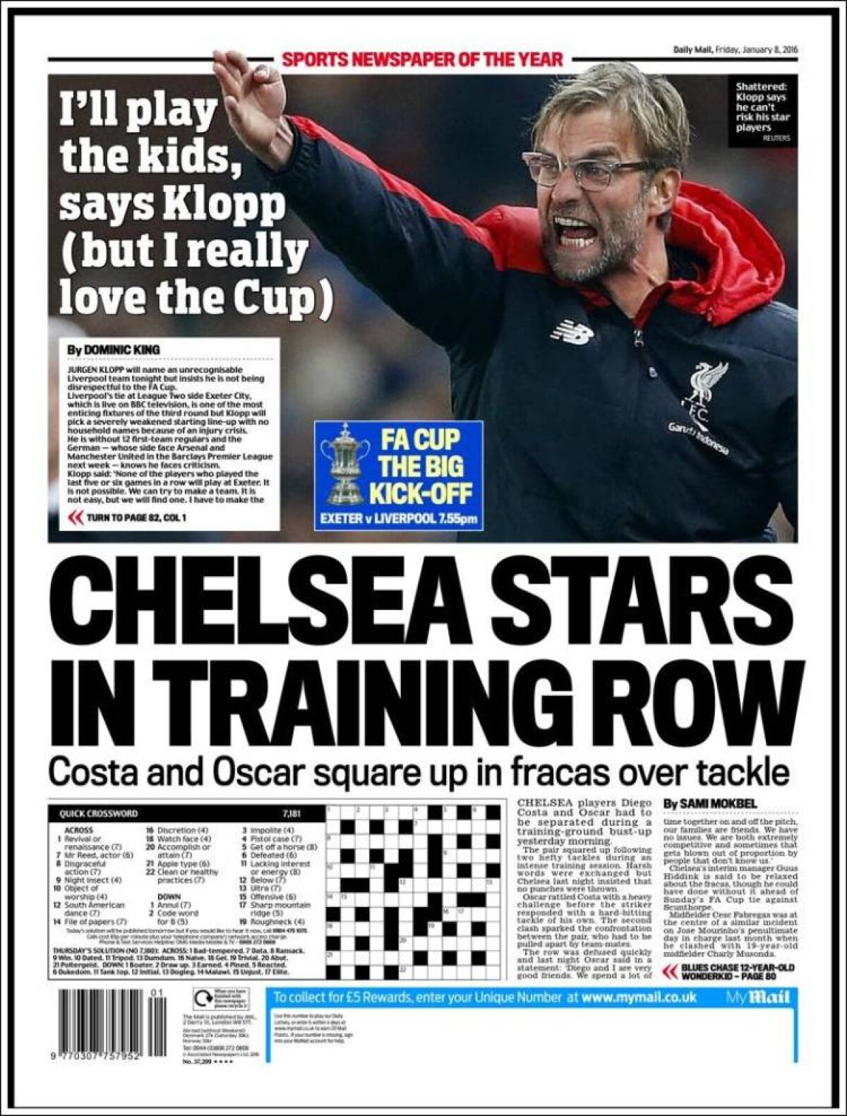 Ce scriu azi ziarele de sport din lume (8 ianuarie 2016)