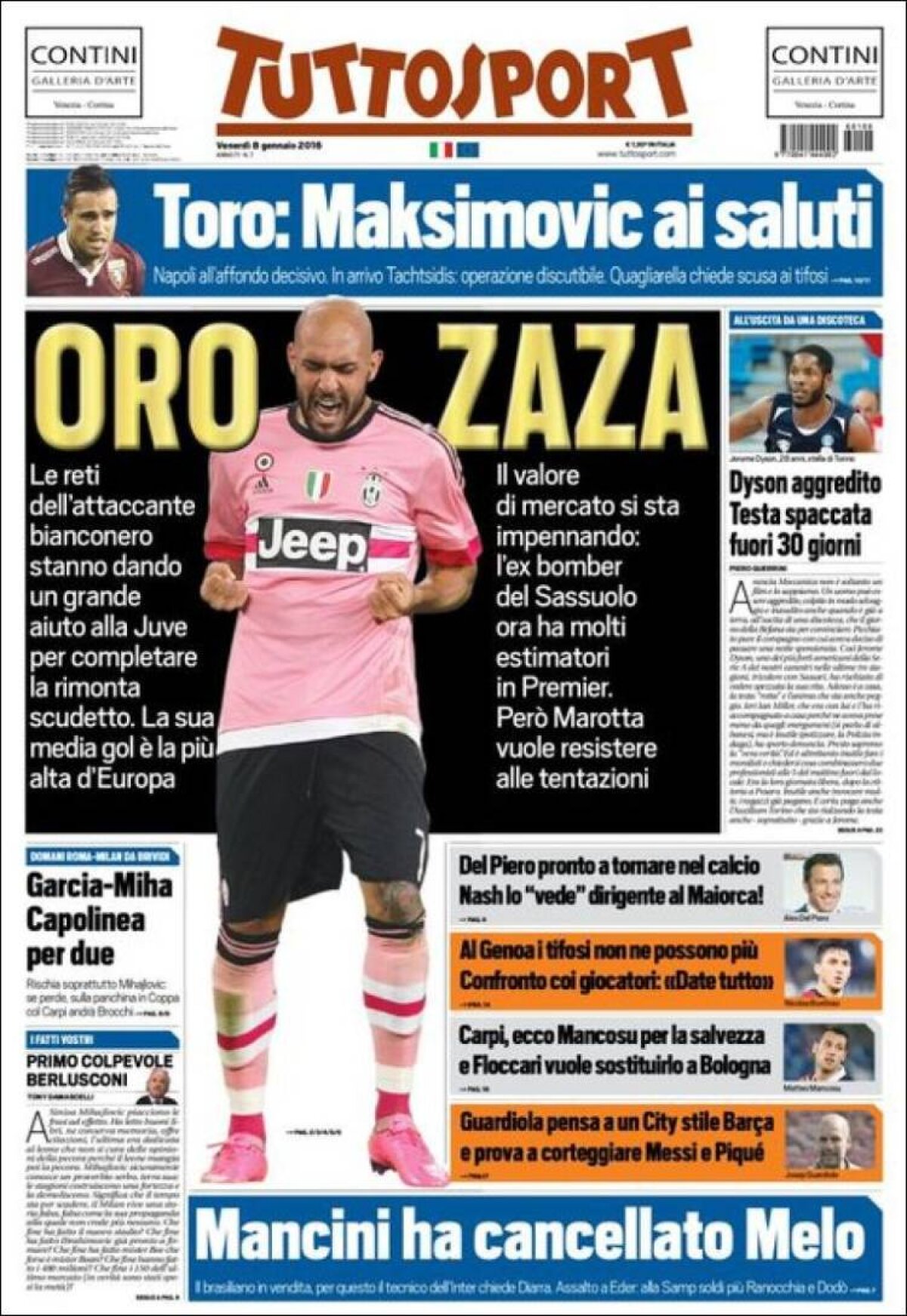 Ce scriu azi ziarele de sport din lume (8 ianuarie 2016)