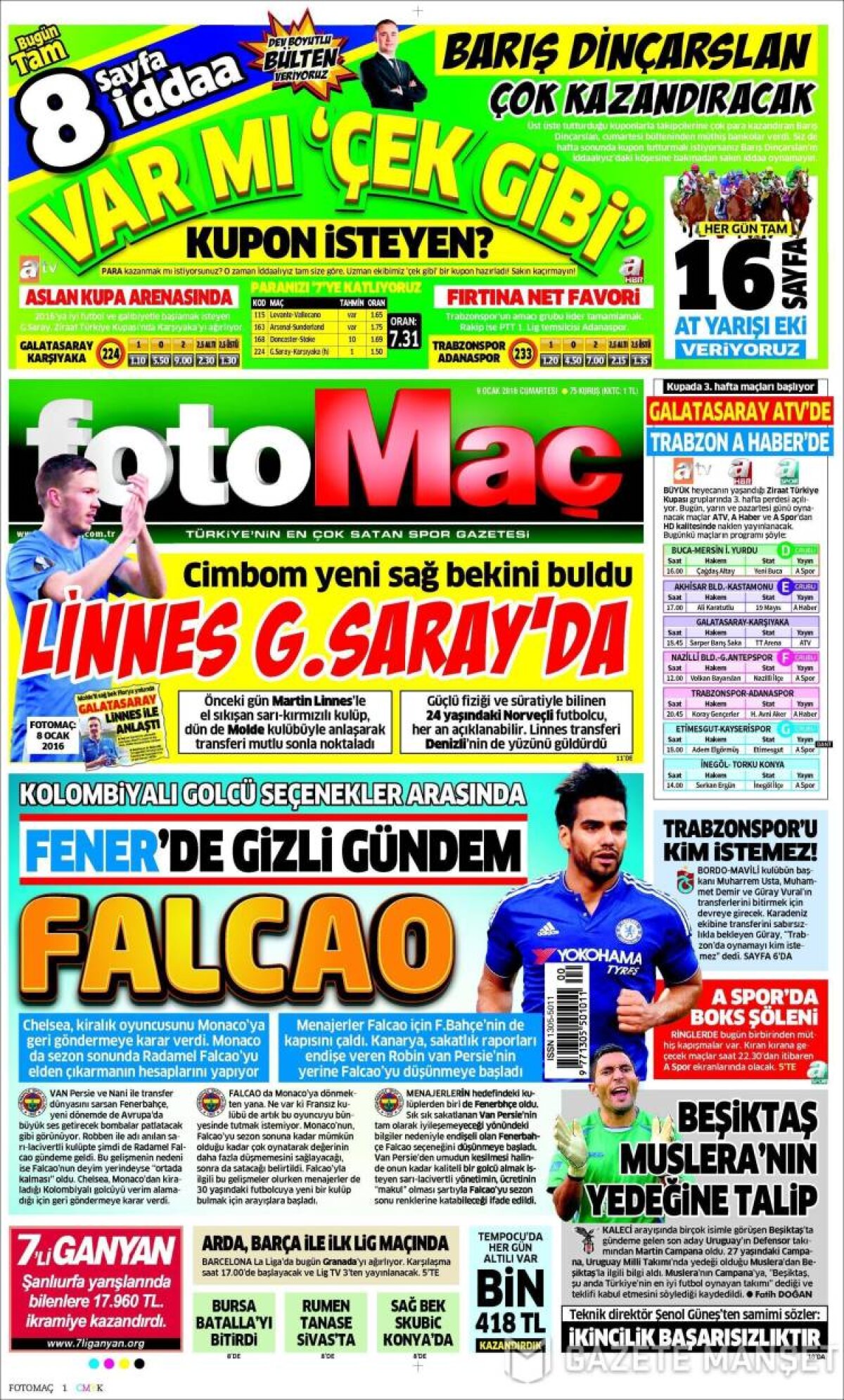 Ce scriu azi ziarele de sport din lume (9 ianuarie 2016)