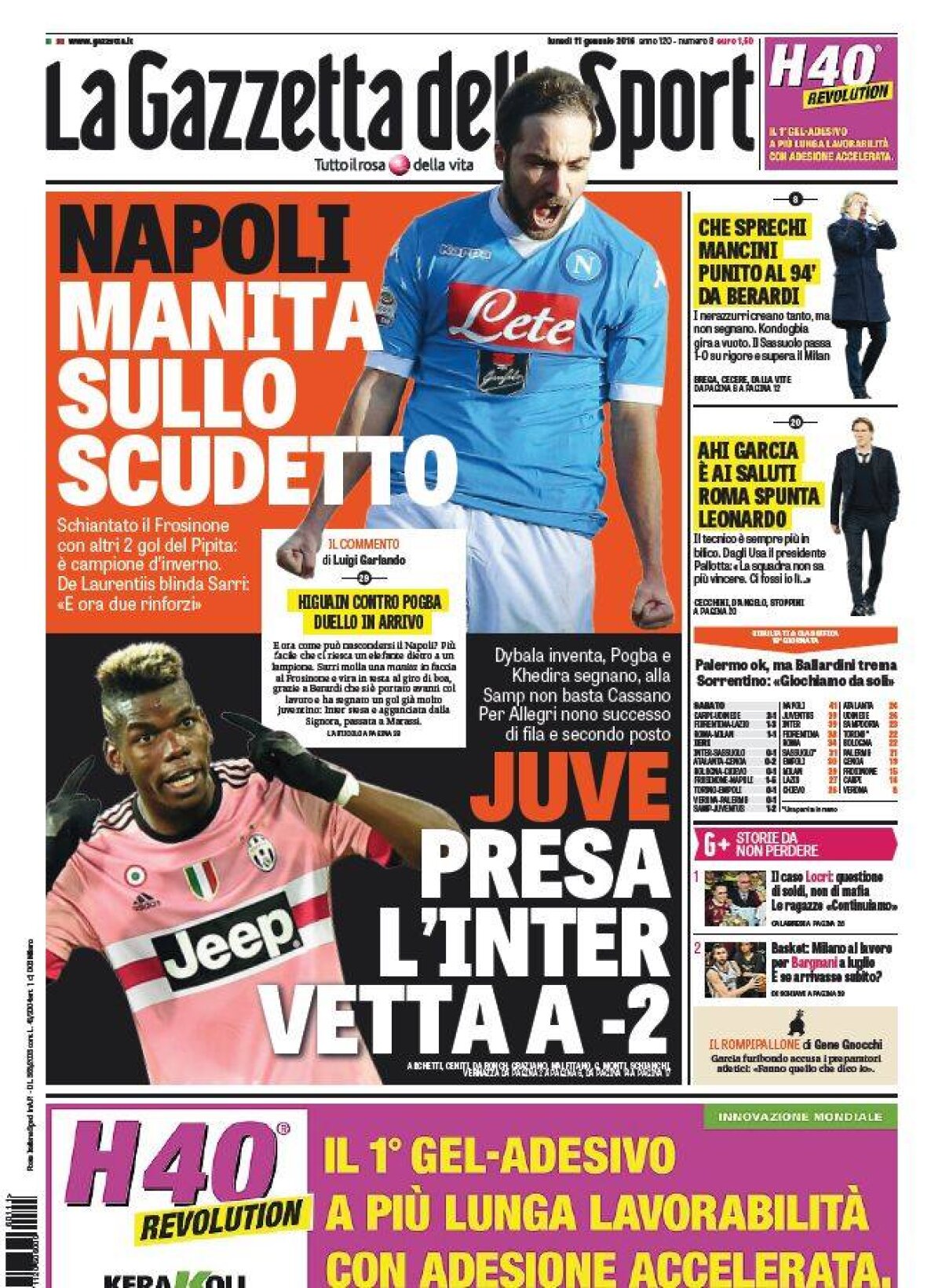 Ce scriu azi ziarele de sport din lume (11 ianuarie 2016)