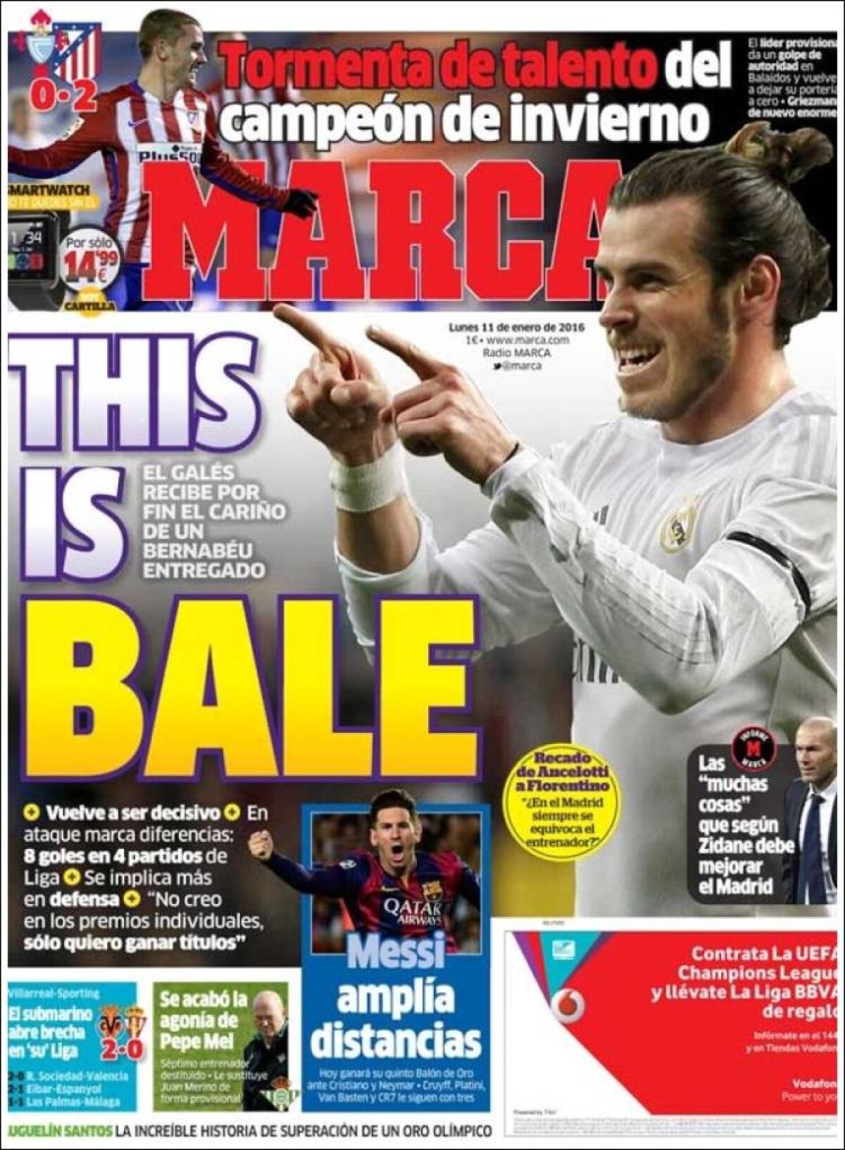 Ce scriu azi ziarele de sport din lume (11 ianuarie 2016)